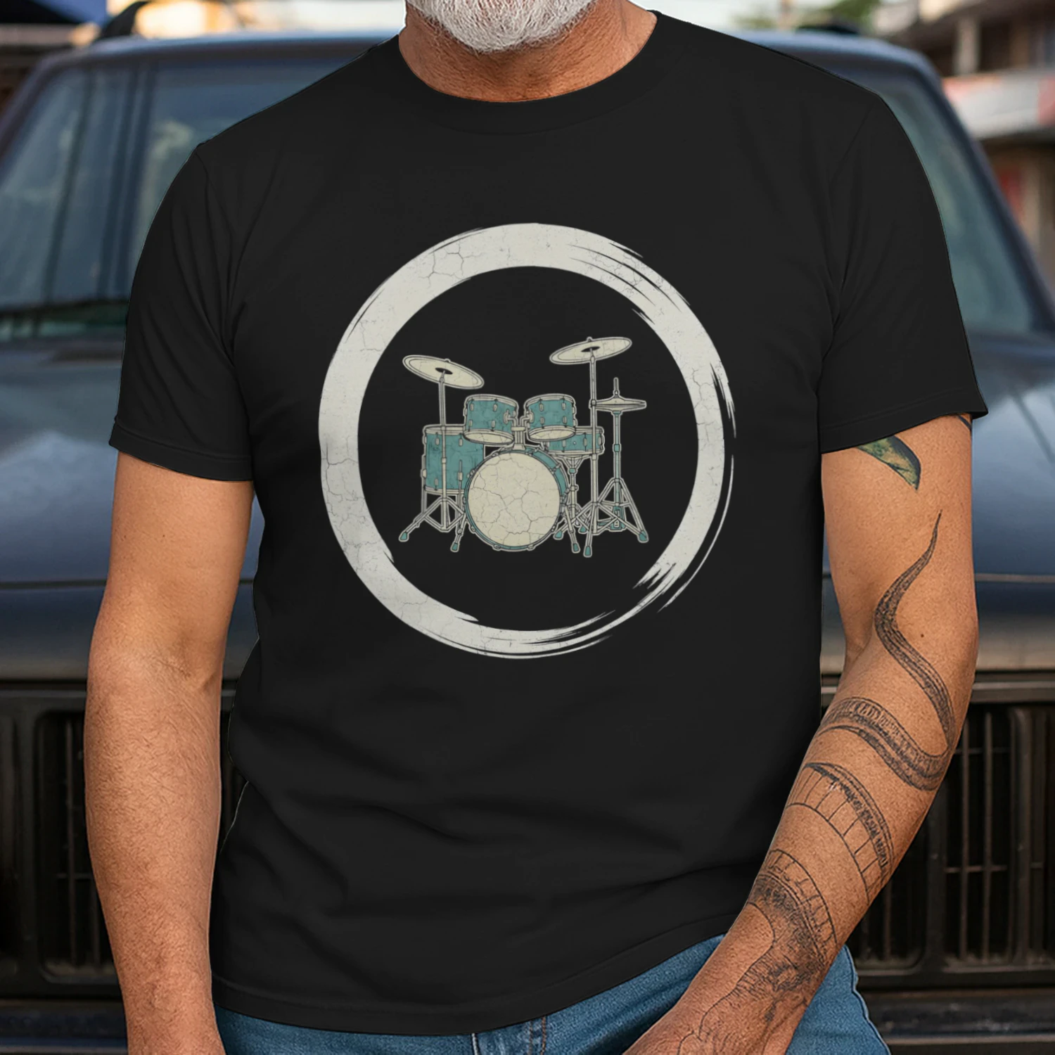 Drum Vintage Drum Kit Circle
