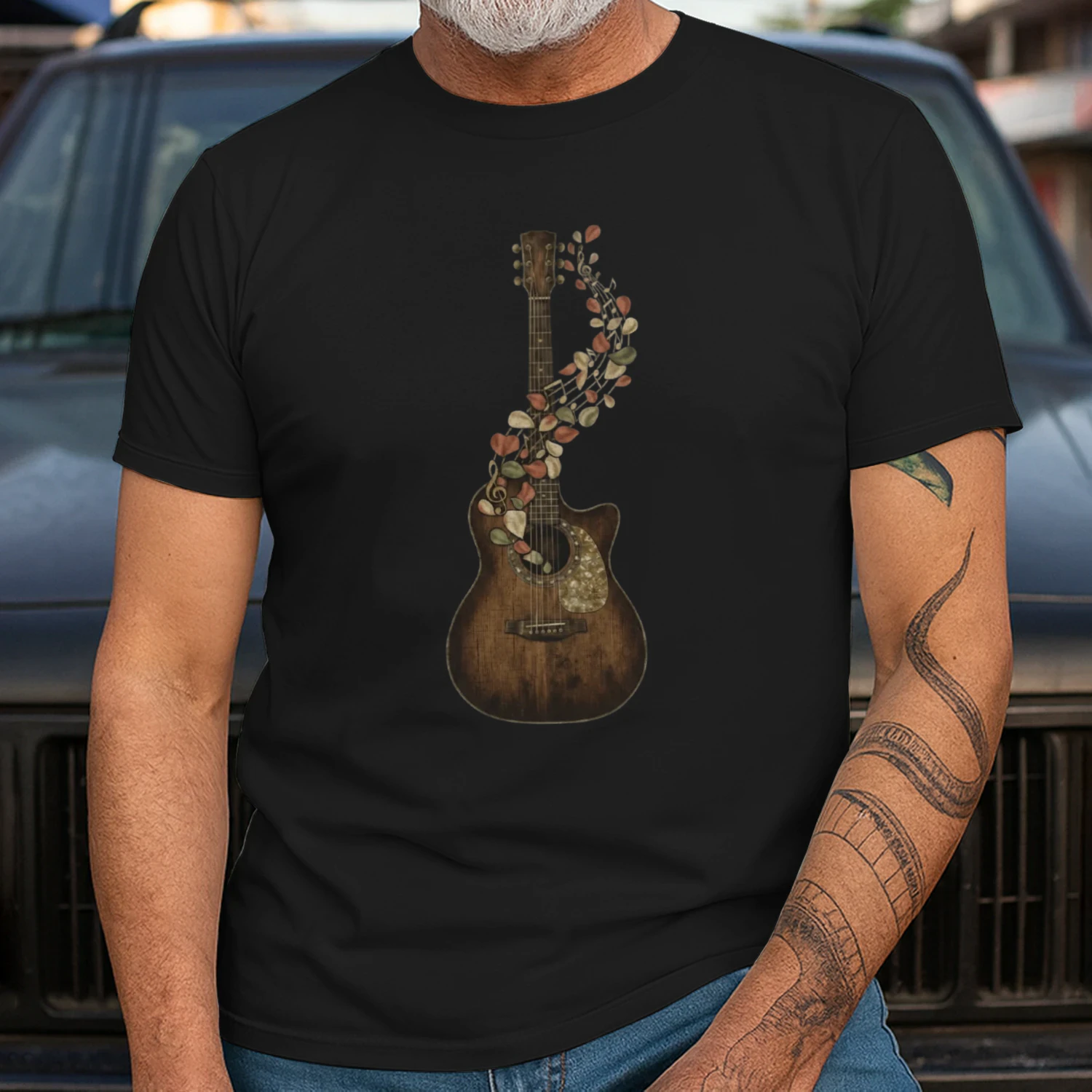Guitar  Musical Fall Leaves  Art