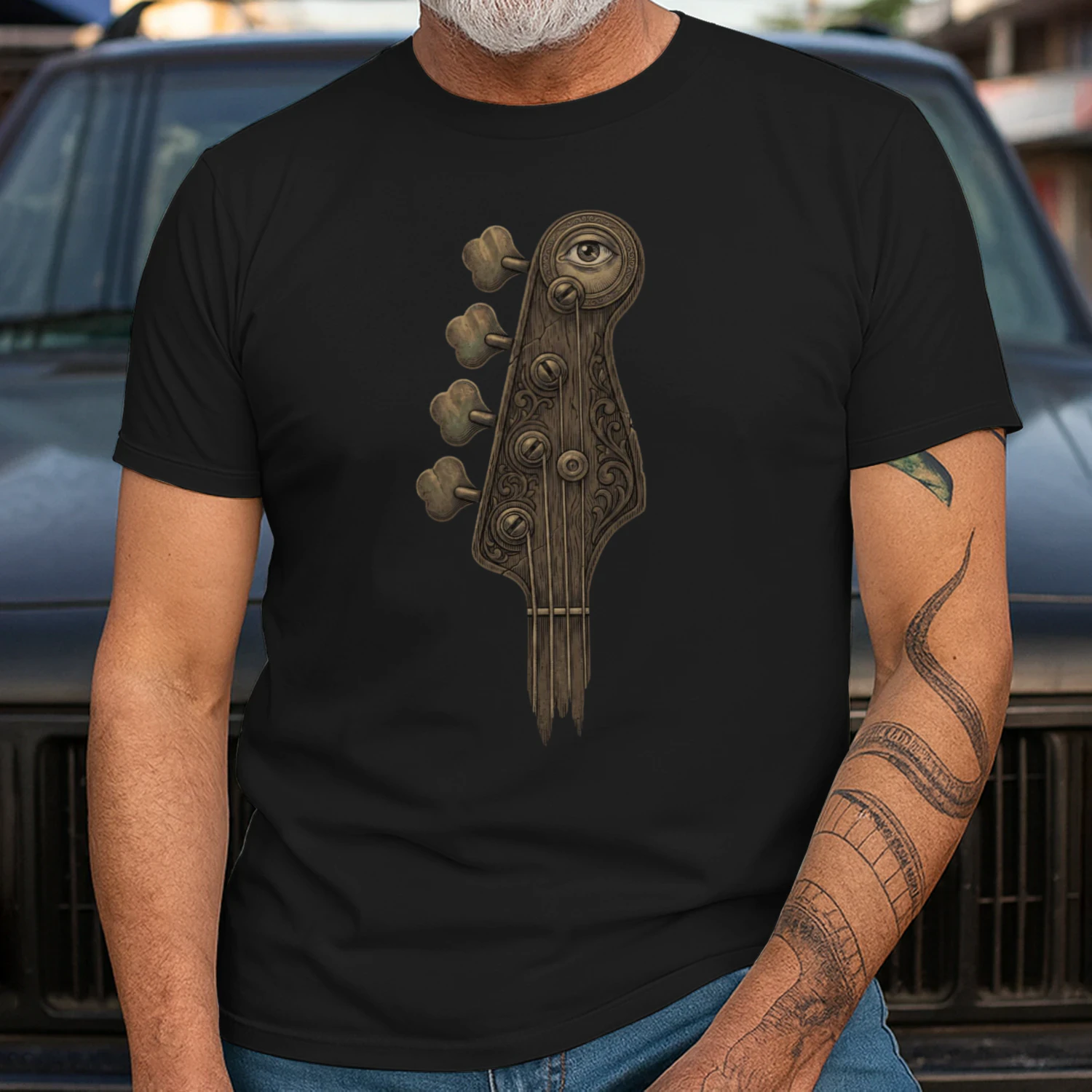 Bass Mystic Eye Headstock