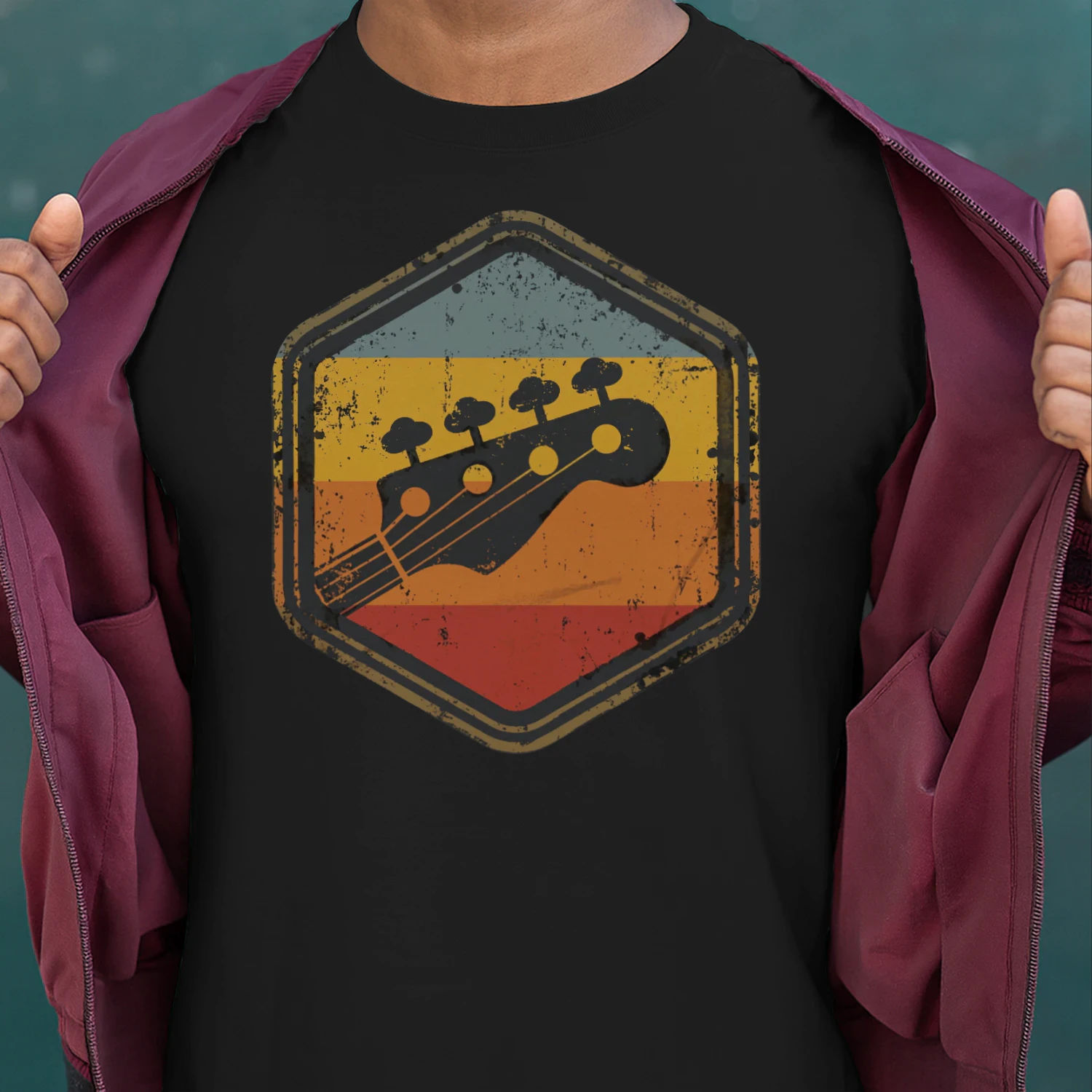 Bass Retro Hexagon Headstock