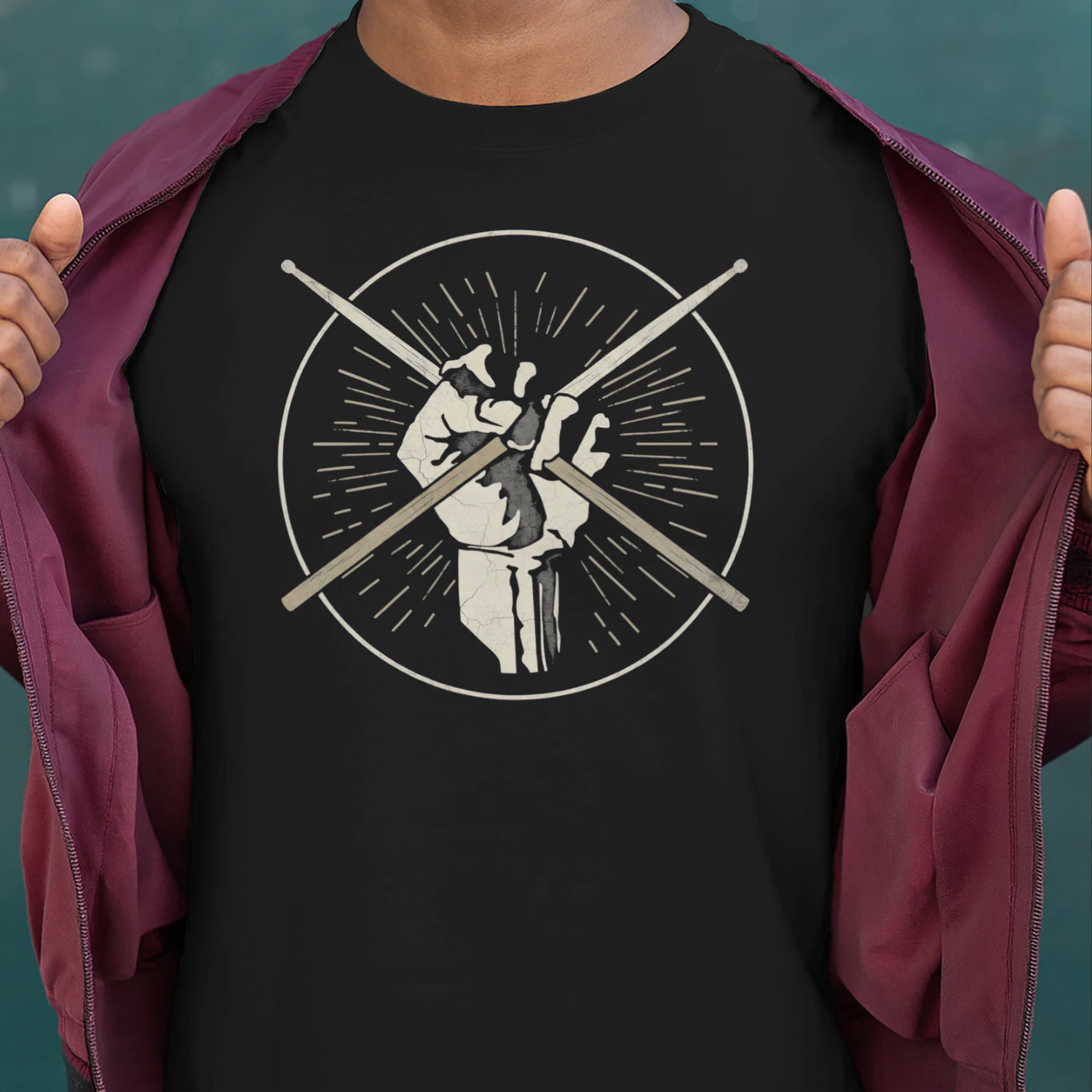 Drum Fist Holding Drum Sticks