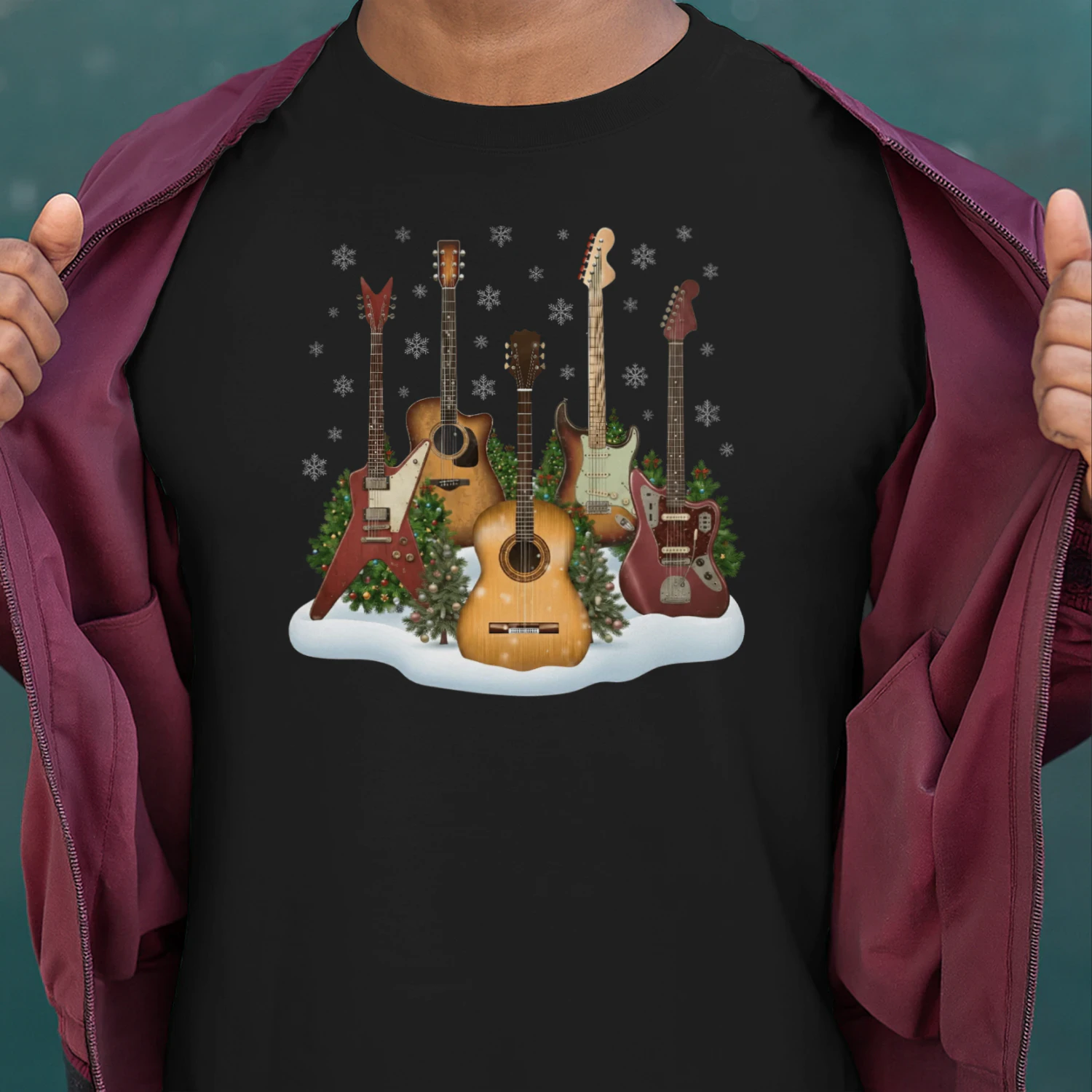 Christmas Guitar Snow Band
