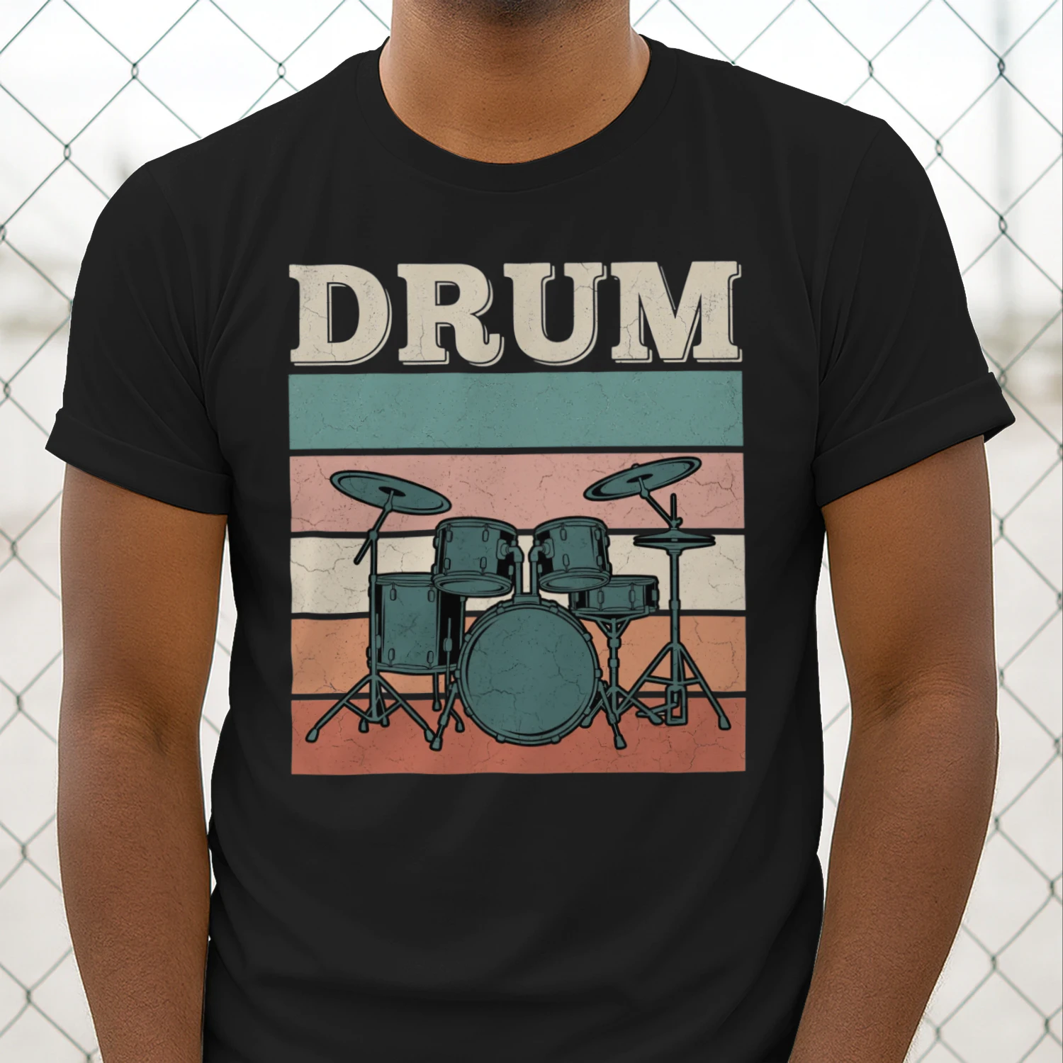 Drum color block stripes art