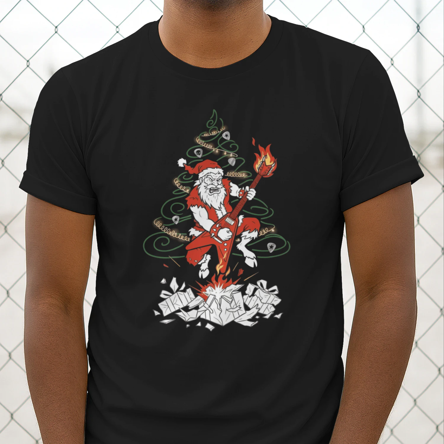 Christmas Guitar Rock Santa
