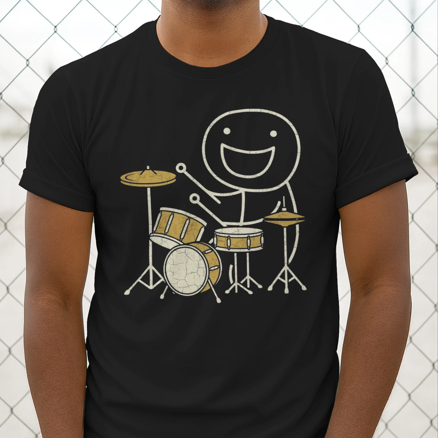 Drum Happy Stick Figure