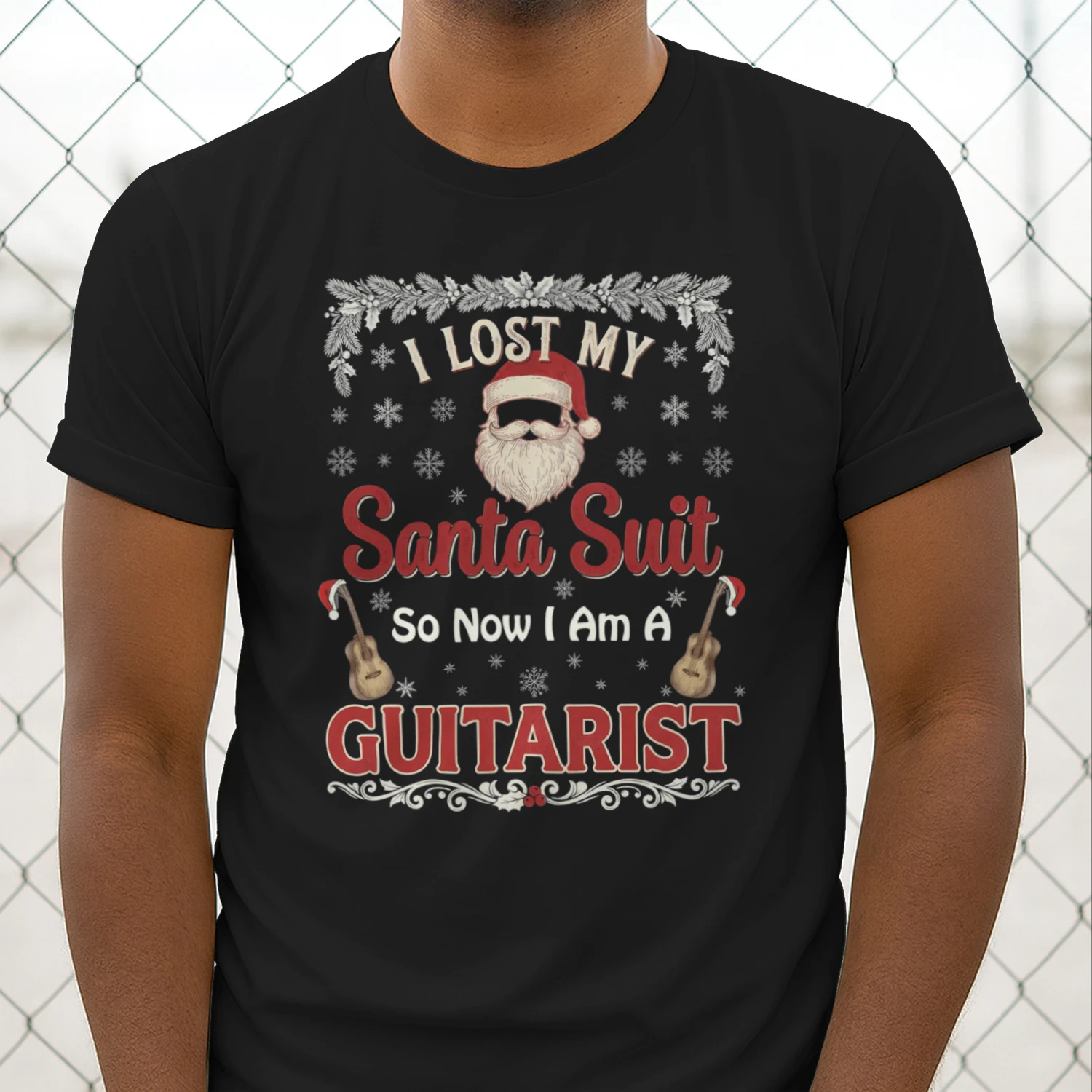 Christmas Guitar Lost Santa Suit