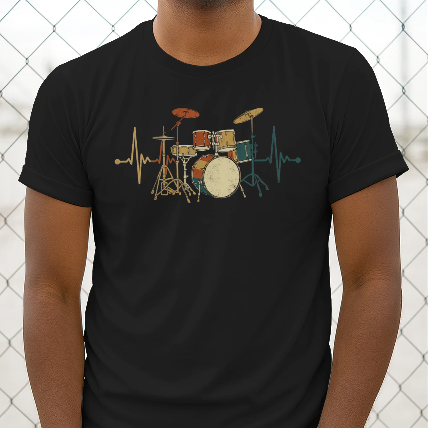 Drum Retro Heartbeat Drum Kit