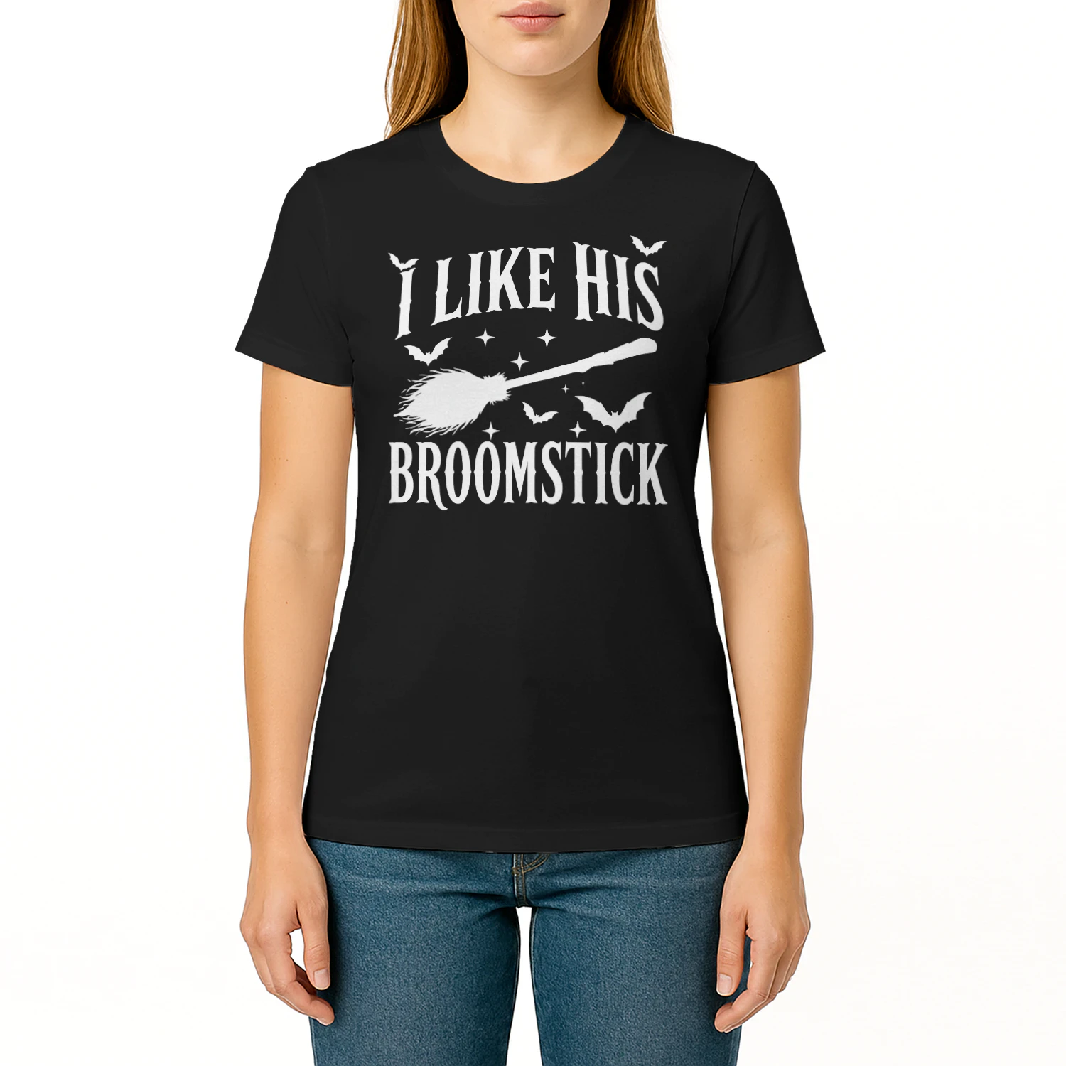 I like his Broomstick Tshirt / Husband Version Look Below