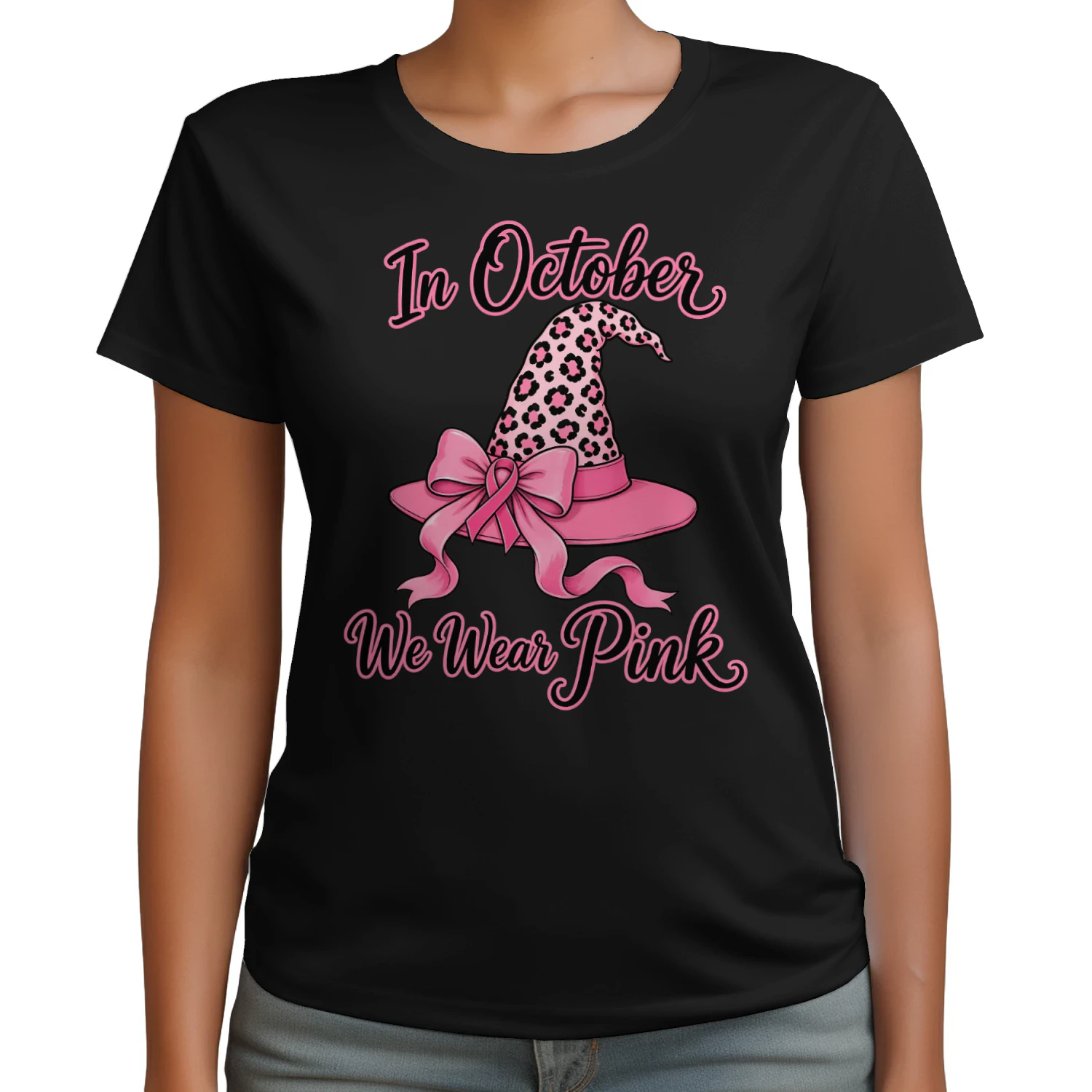 Breast Cancer Pink Ribbon Cheetah Leopard