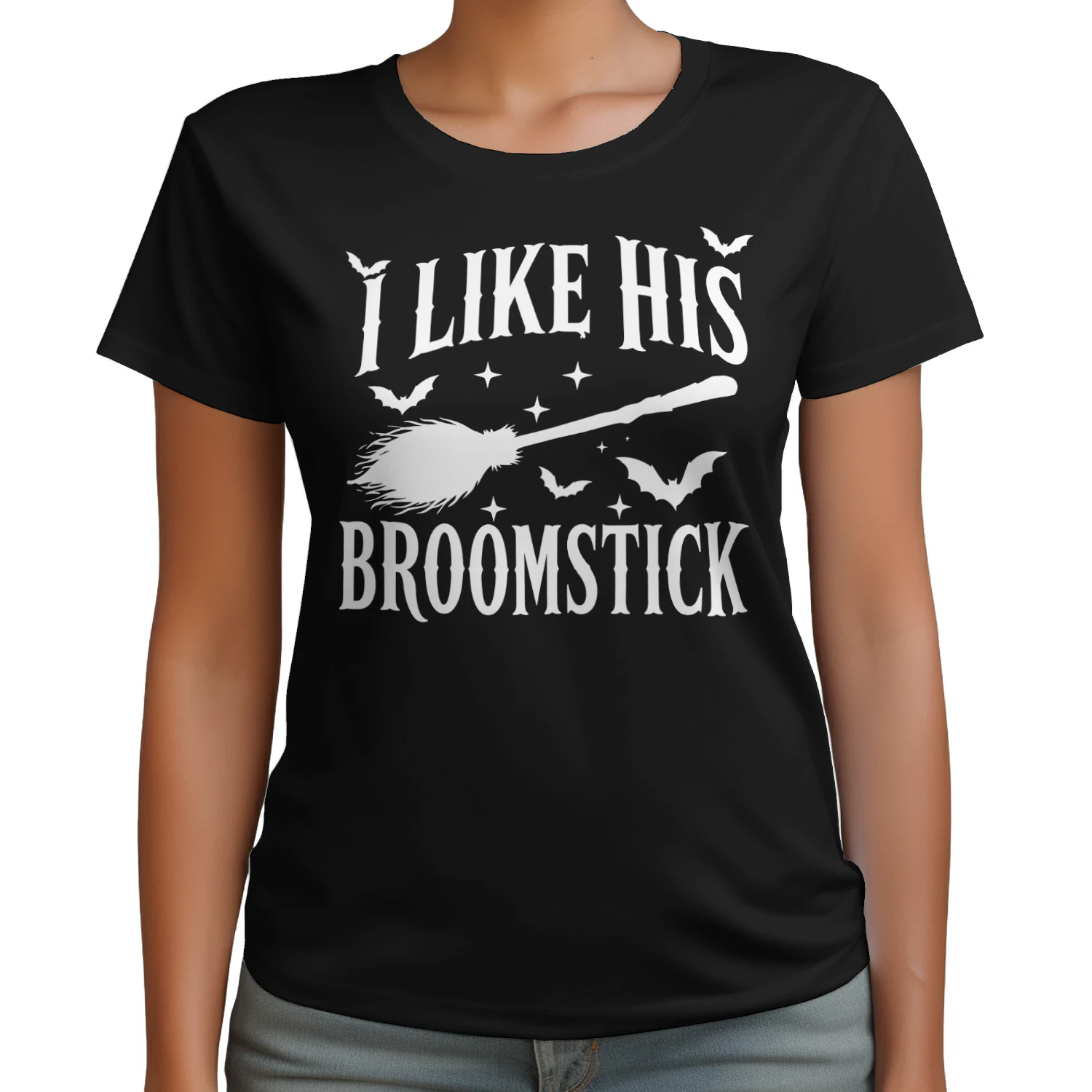 I like his Broomstick Tshirt / Husband Version Look Below