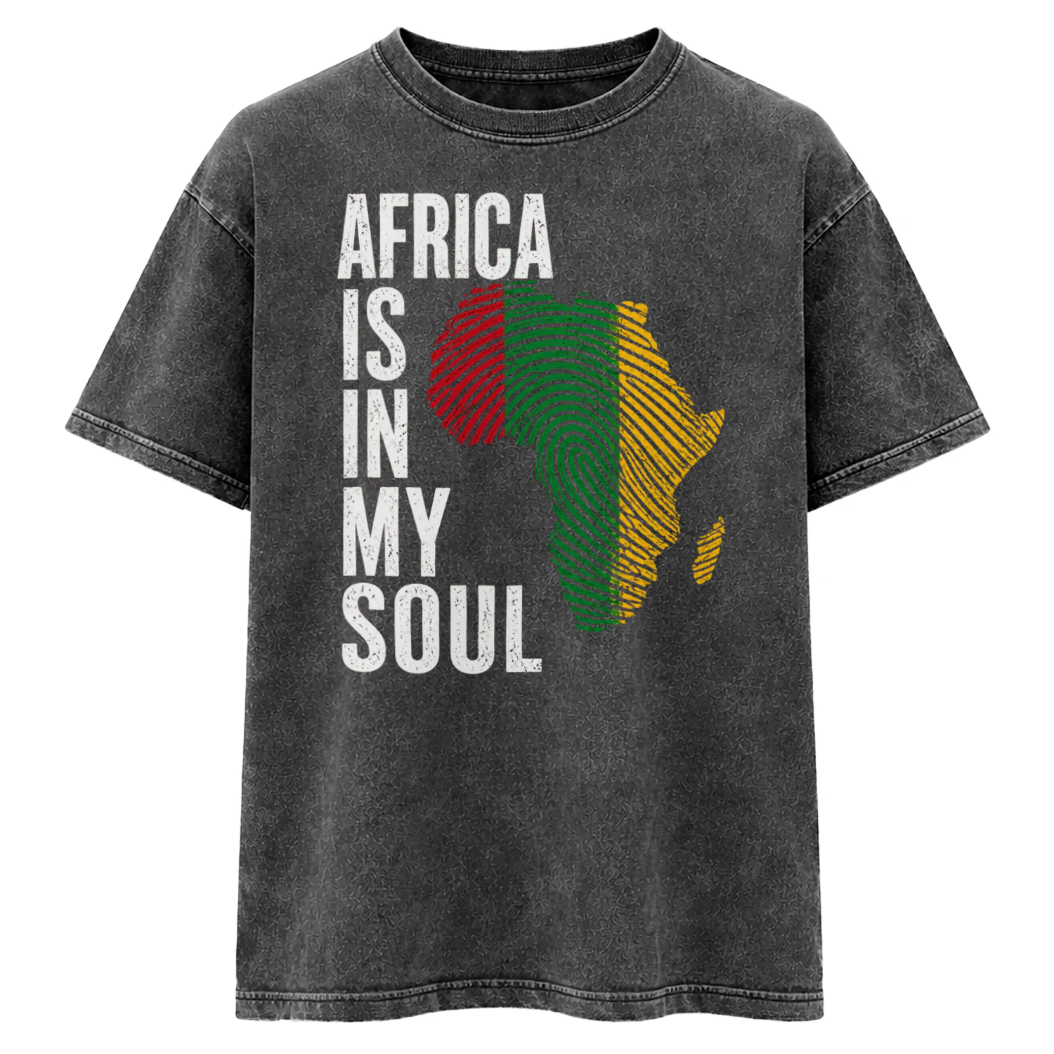 African Heritage Fingerprint Map Unisex T-Shirt - Africa Is In My Soul Graphic Tee