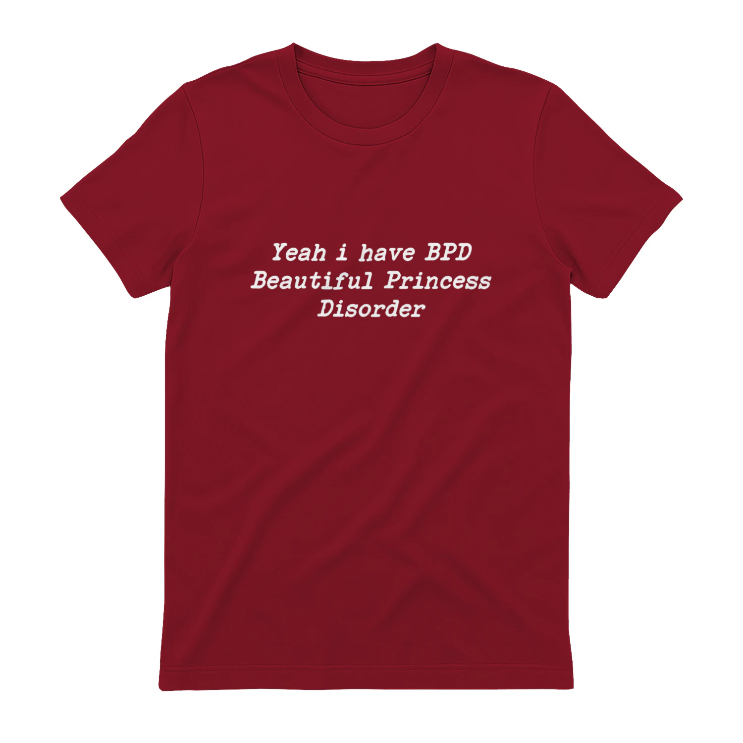 Yeah I Have BPD T-Shirt Design  | Beautiful Princess Disorder Funny Tee | Mental Health Awareness Shirt Print File | Y2K Aesthetic Tee Design