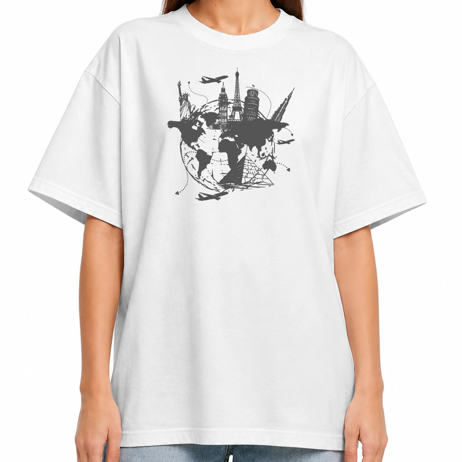 The Ultimate World Traveler - Landmarks Globe & Acrostic Design