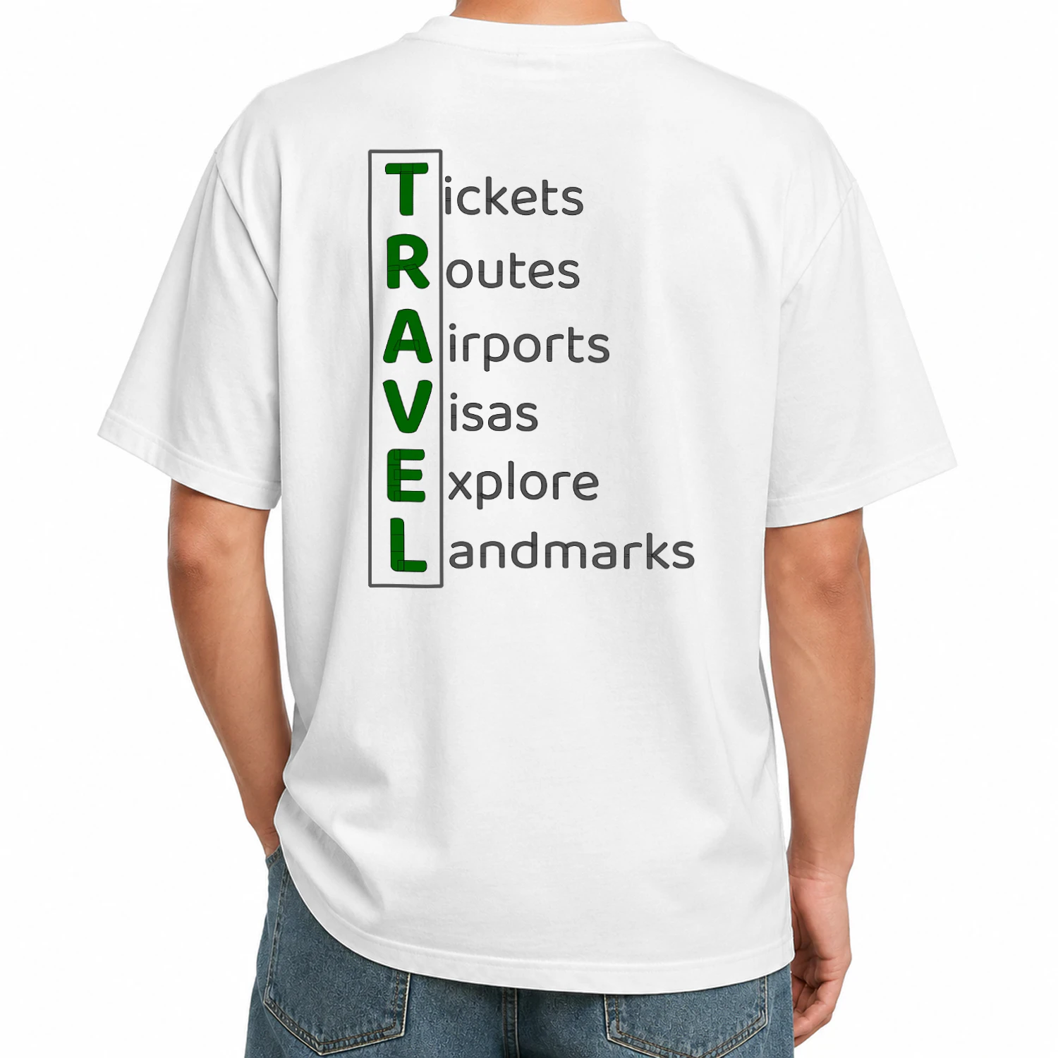 The Ultimate World Traveler - Landmarks Globe & Acrostic Design