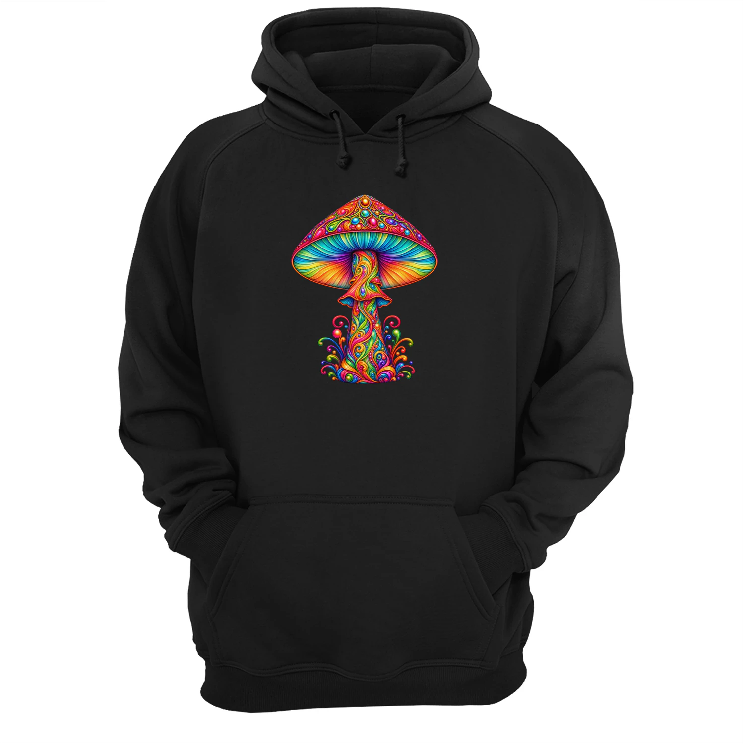 Tęczowy Grzyb Hoodie | Kolorowy Motyw Fantasy