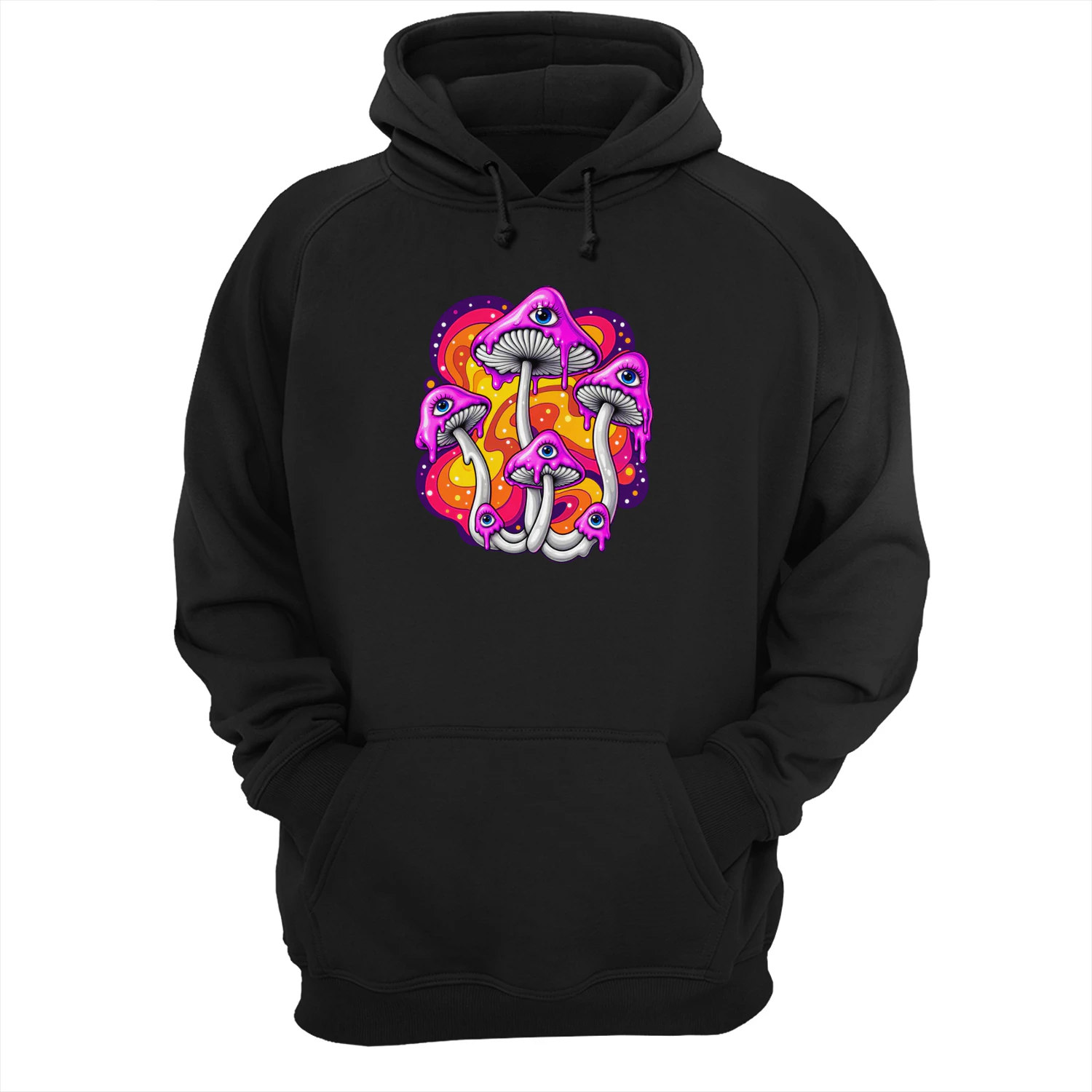 Psychodeliczne Grzyby Hoodie | Kolorowy Grzybowy Motyw