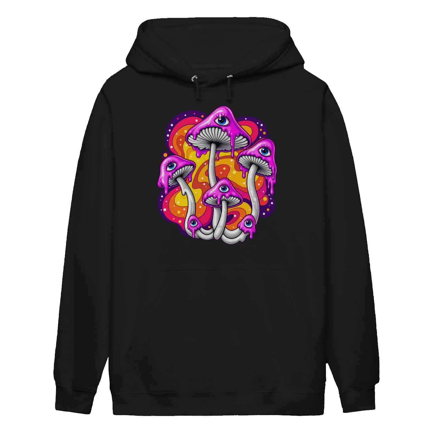 Psychodeliczne Grzyby Hoodie | Kolorowy Grzybowy Motyw