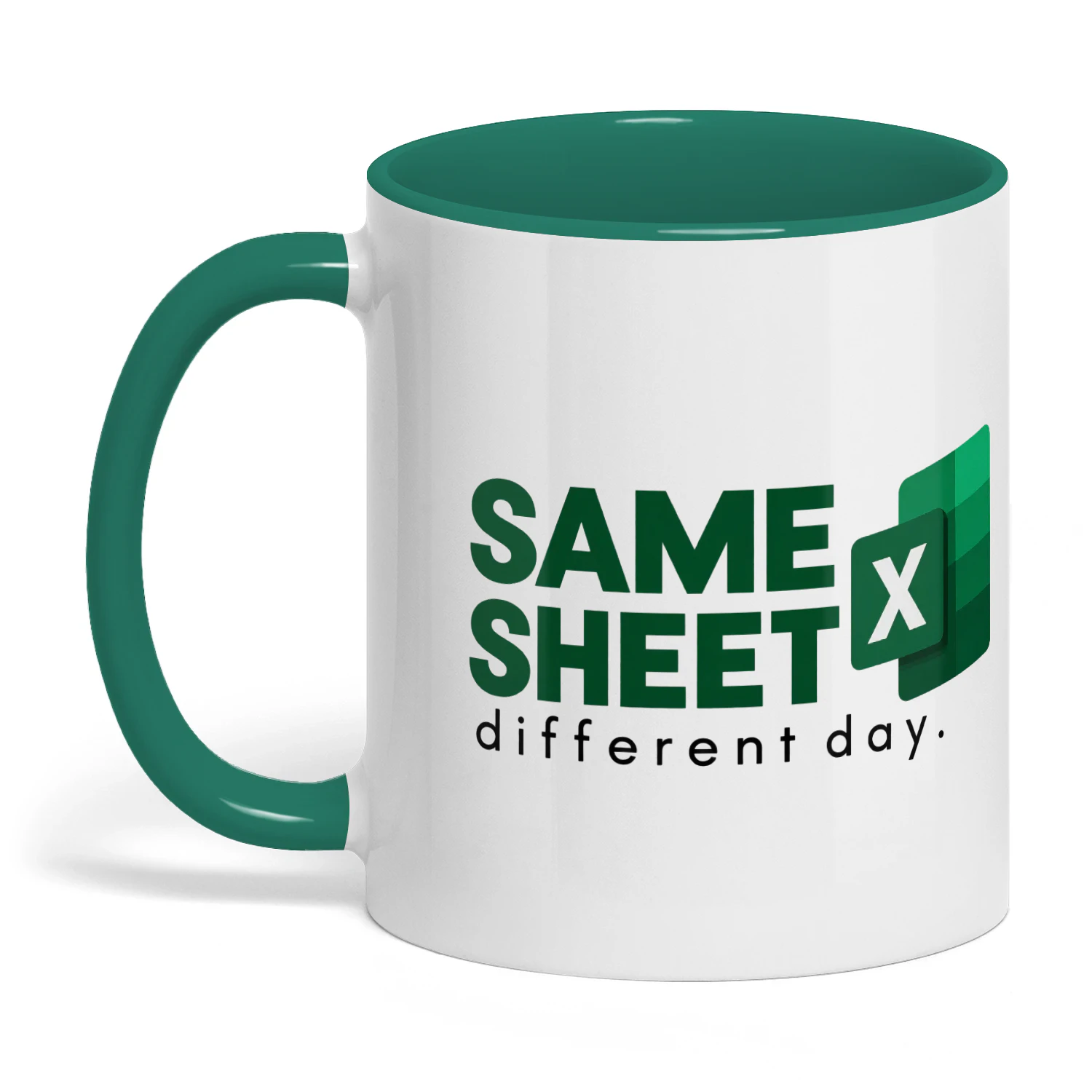 Same Sheet Different Day Funny Two-Tone Mug
