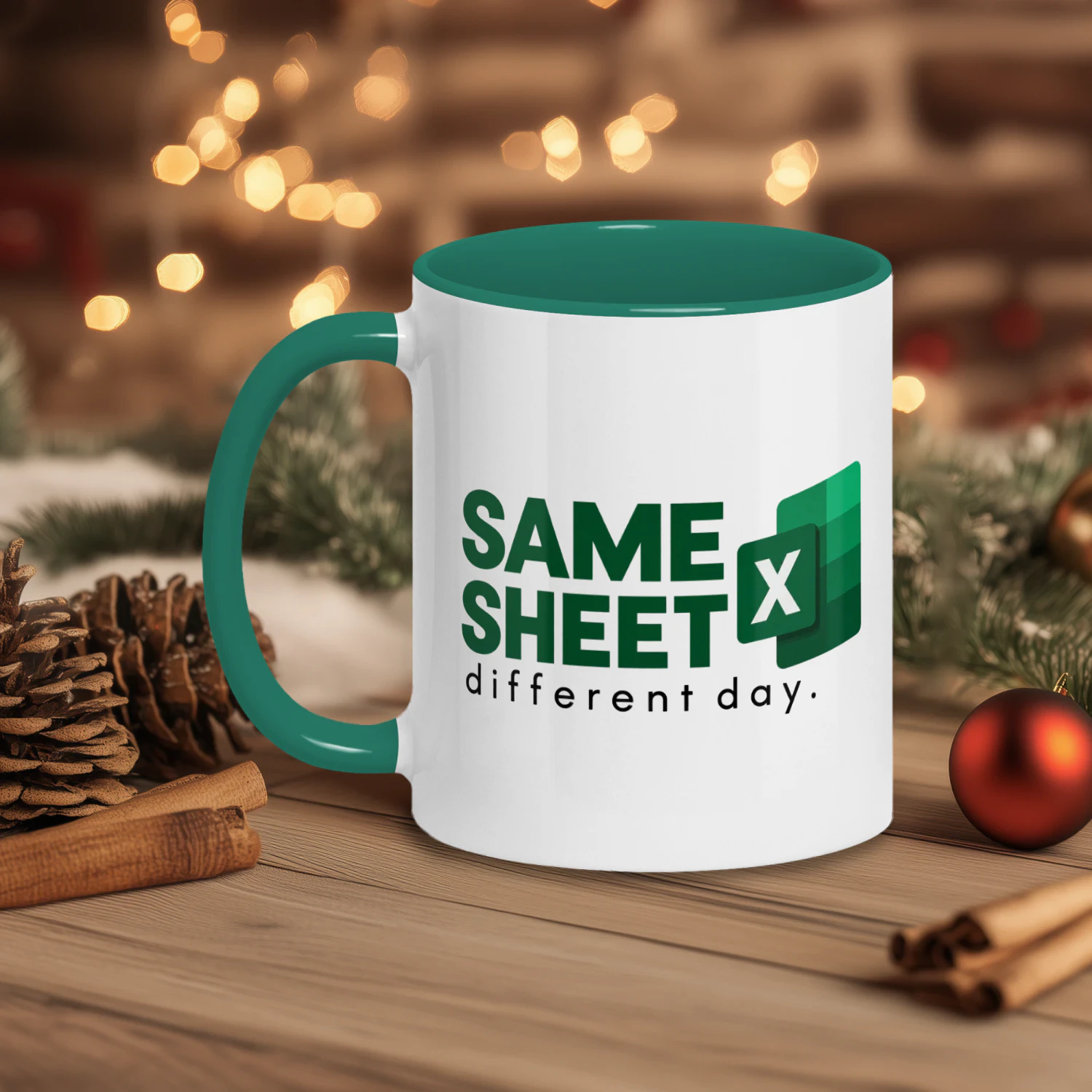 Same Sheet Different Day Funny Two-Tone Mug