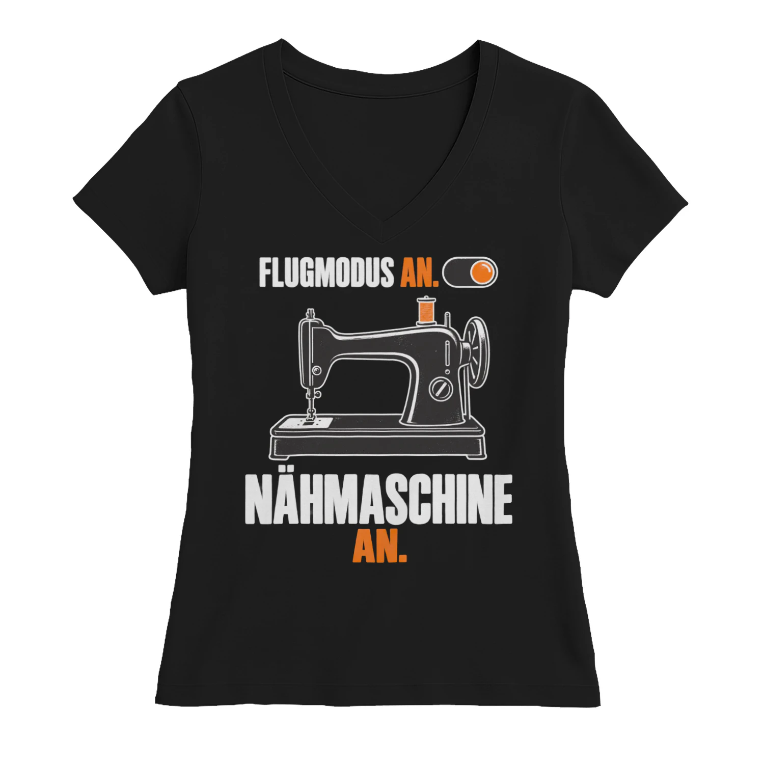 Nähmaschinen Damen V-Shirt