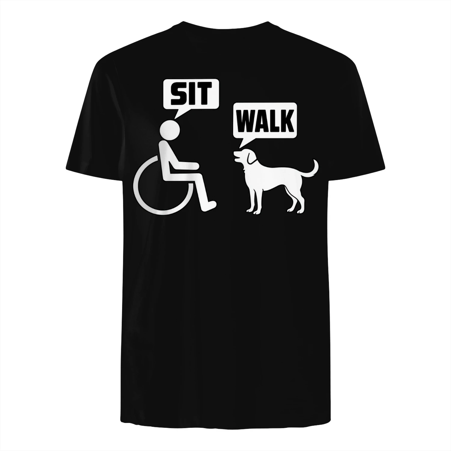 Sit Walk Funny Dog Wheelchair T-Shirt