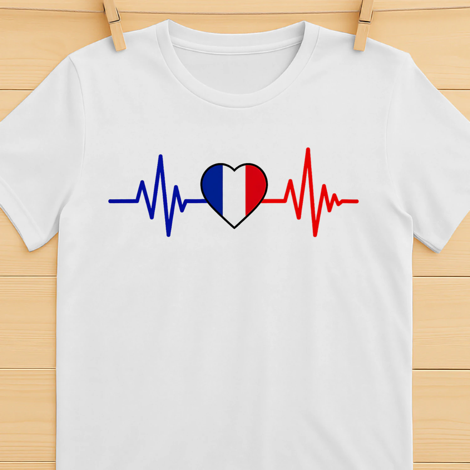 T-shirt "France dans le Sang" – Cœur Tricolore