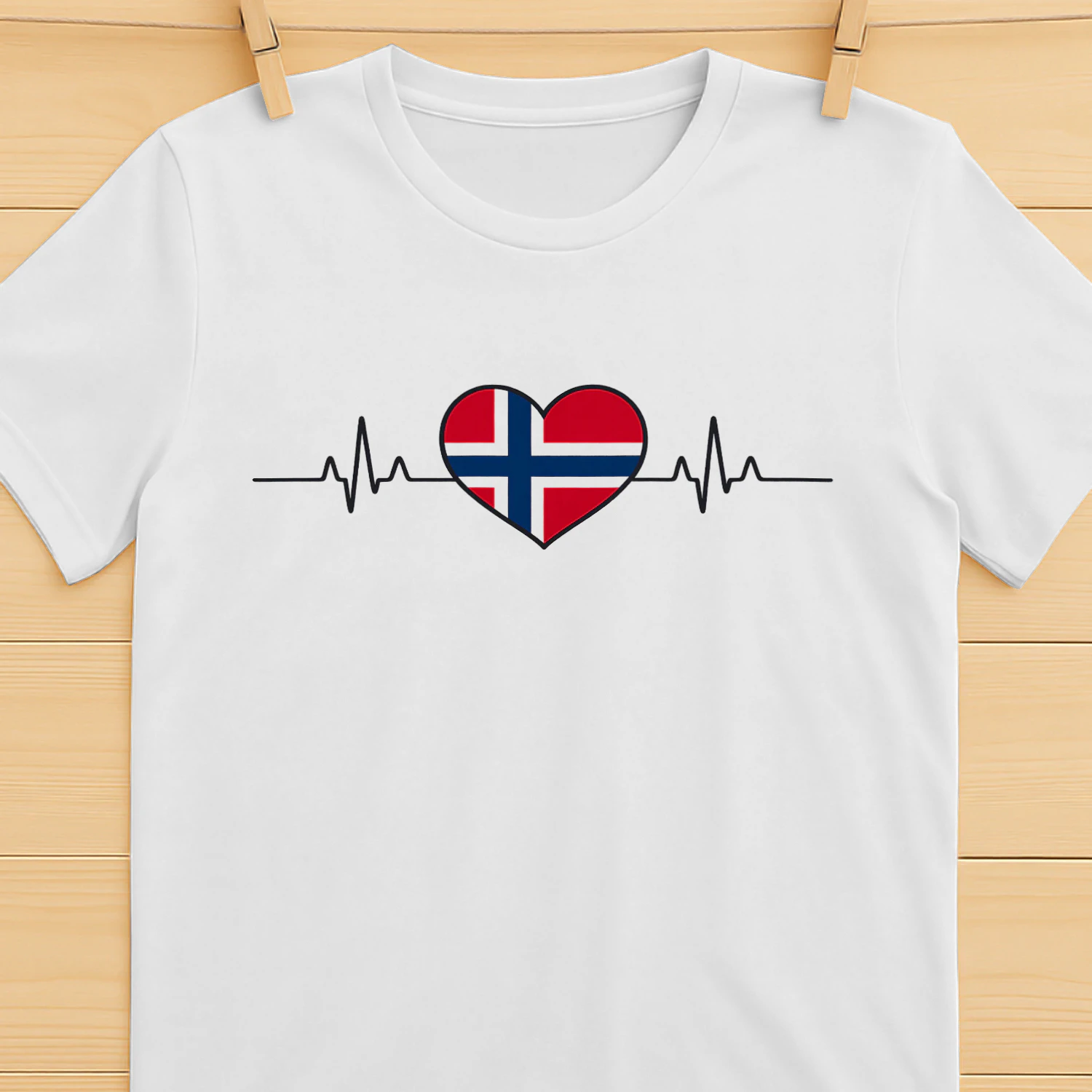 Norge i hjertet unisex t-skjorte