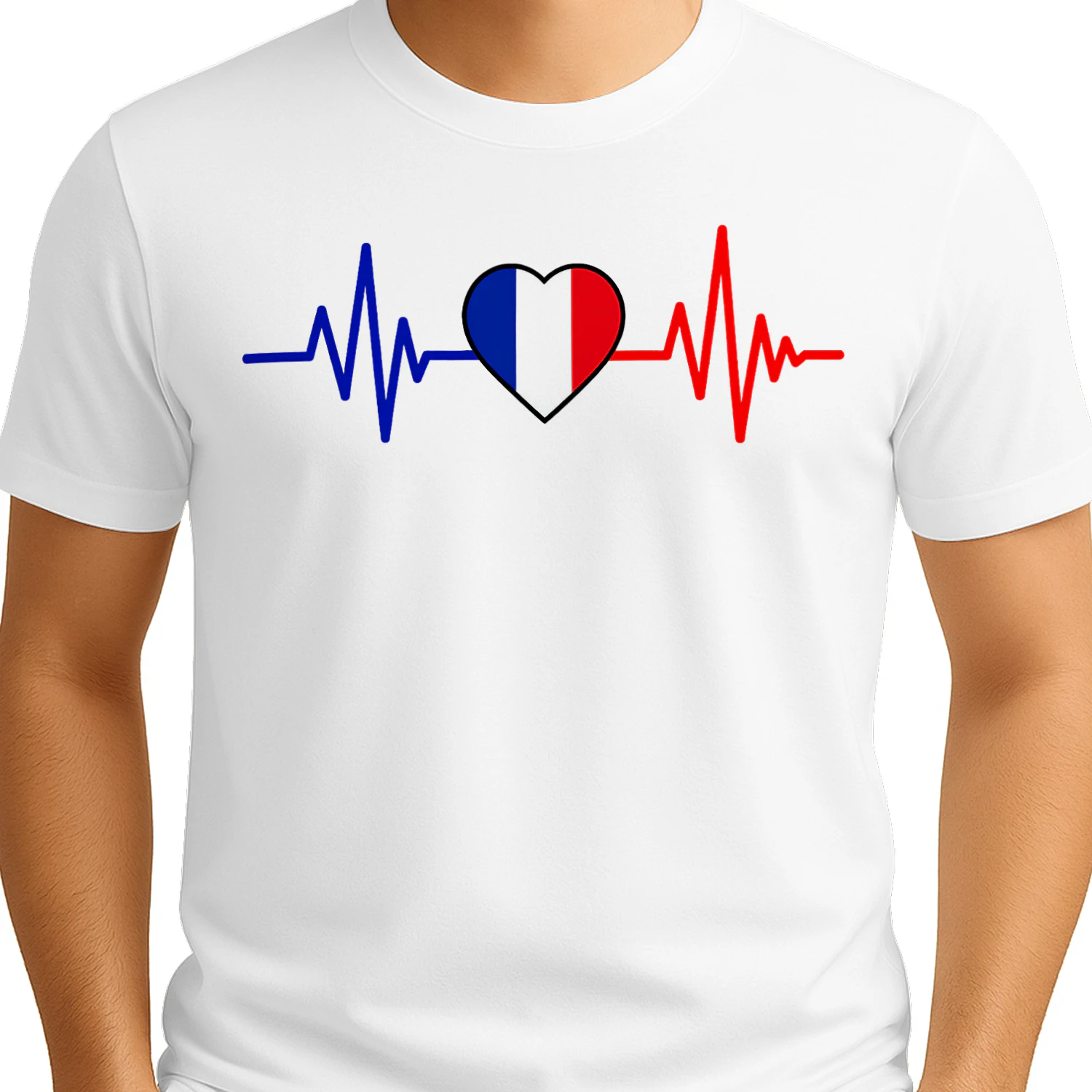 T-shirt "France dans le Sang" – Cœur Tricolore