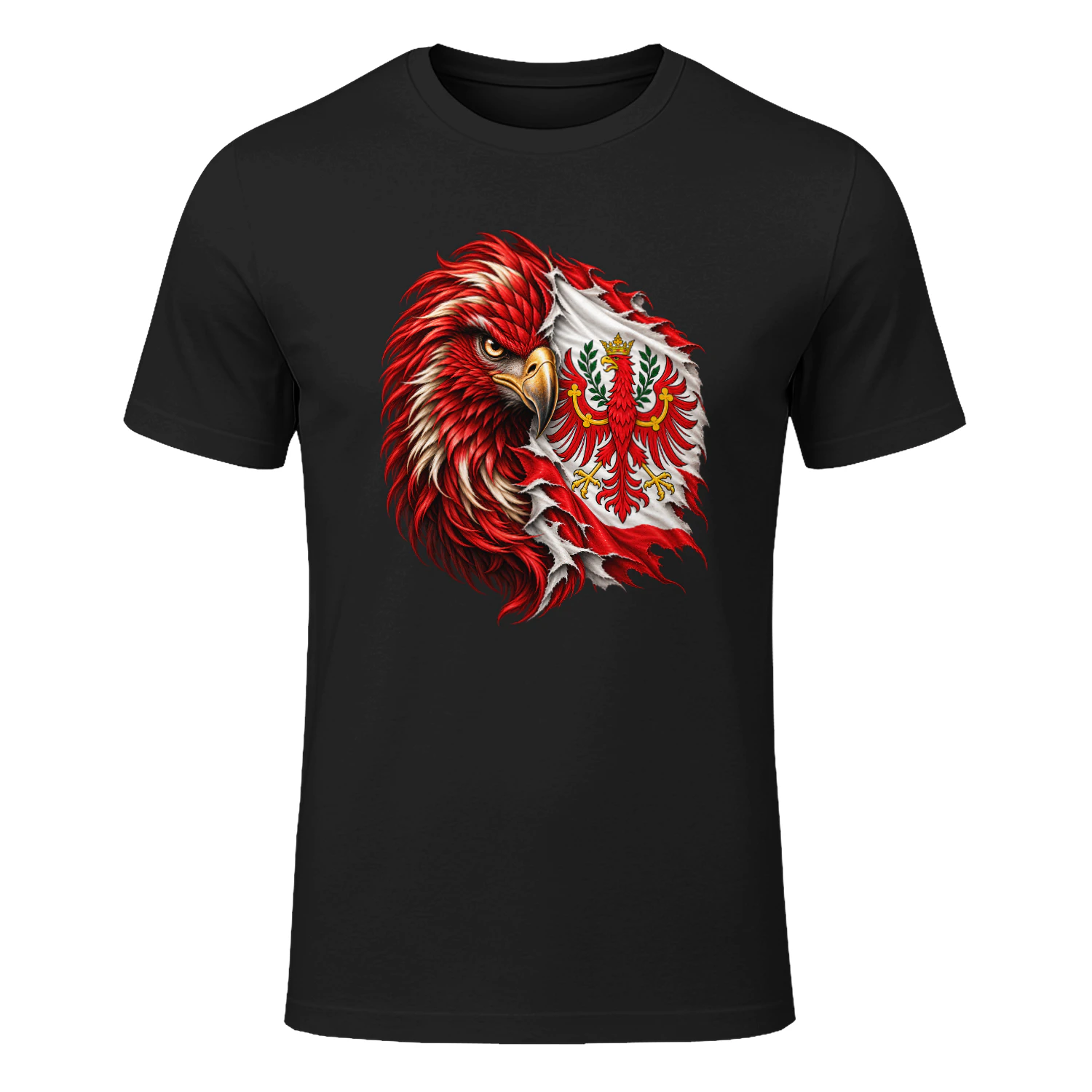 Tiroler Stolz Roter Adler Wappen T-Shirt