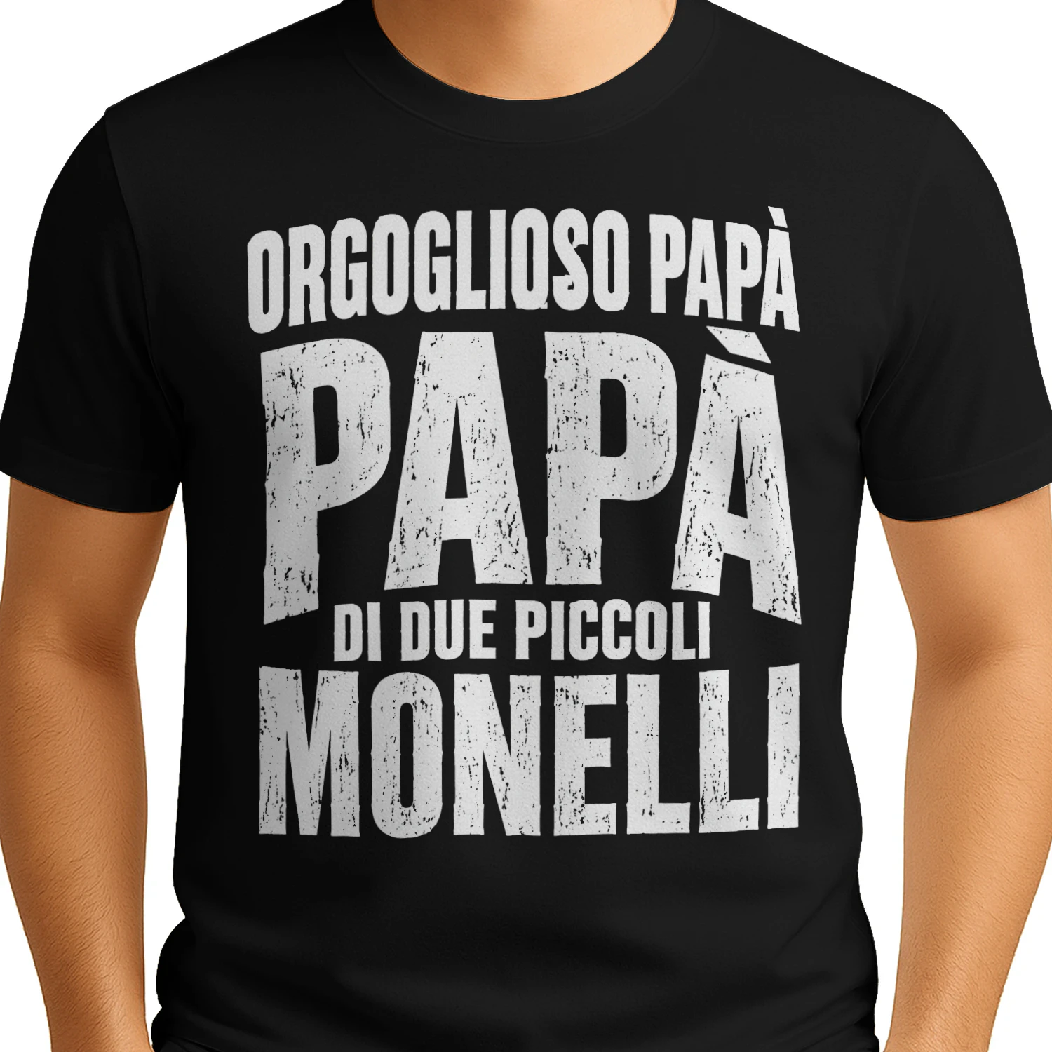 Orgoglioso Papà di Due Piccoli Monelli – T-Shirt Divertente Papà