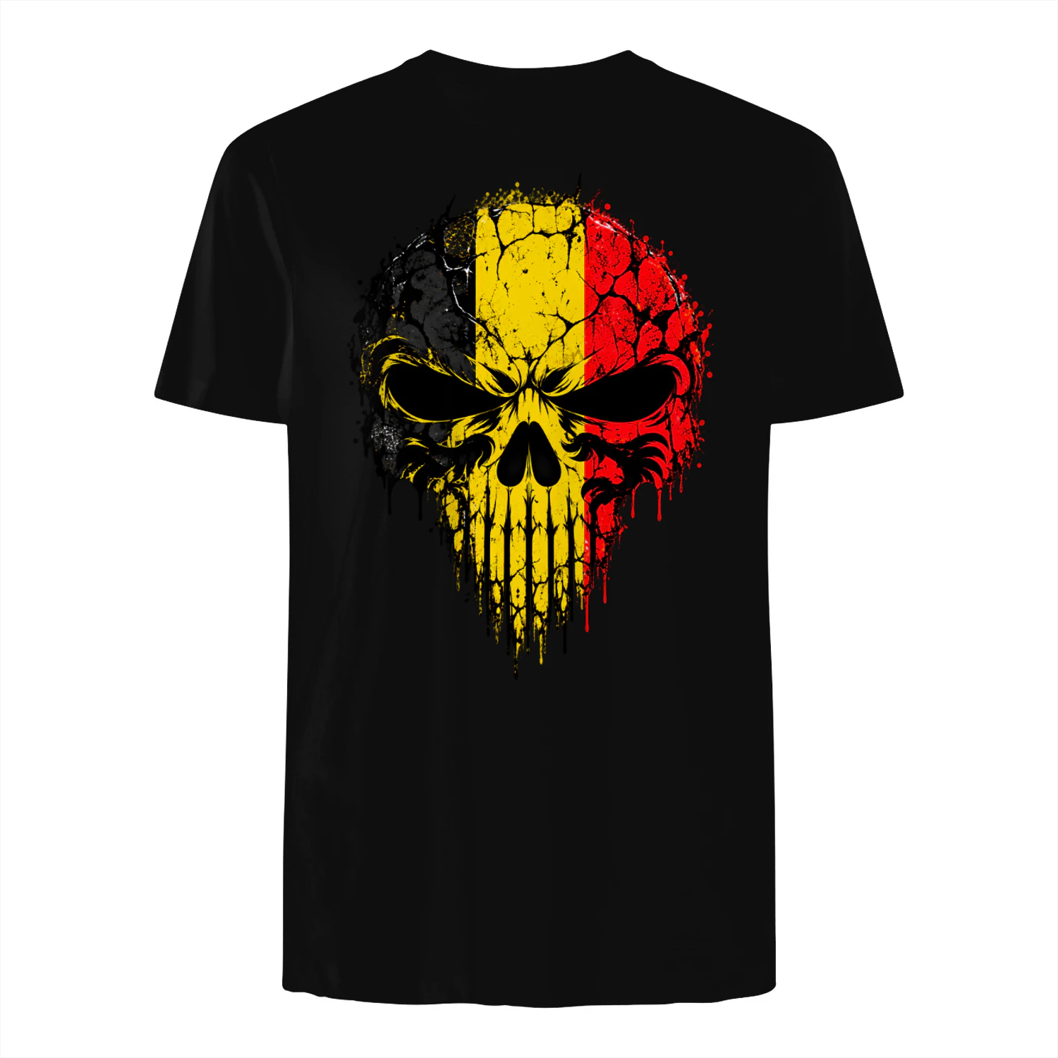 Belgische Schedel Vlag Unisex T-Shirt