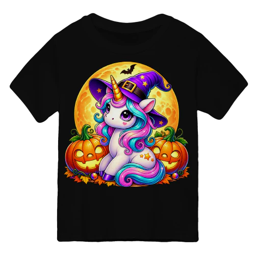 Cute Halloween Unicorn Witch Pumpkin Girls