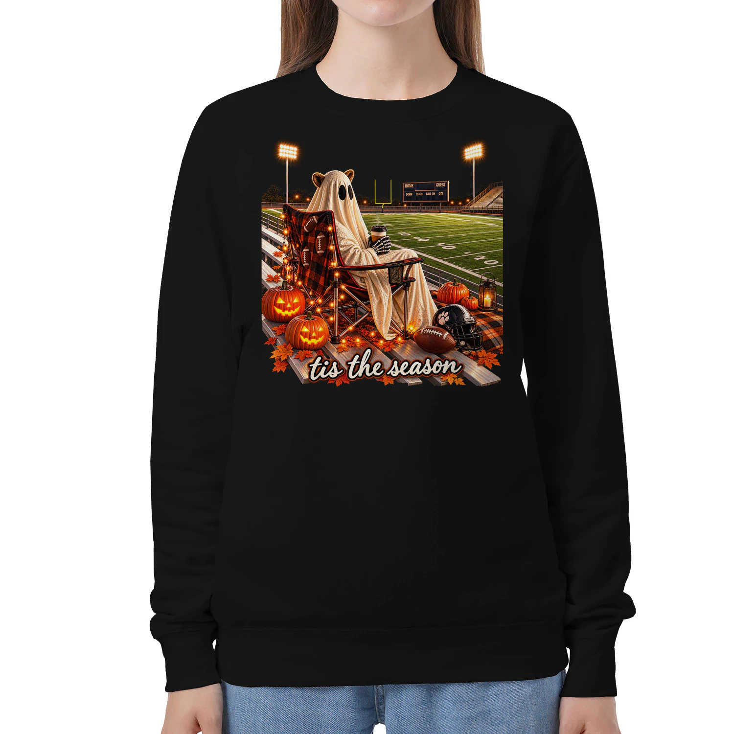 Ghostly Football Halloween Bleachers