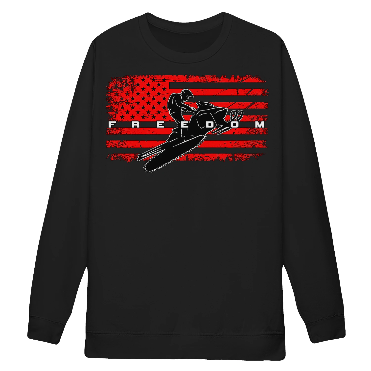 Grunge Freedom Snowmobile Flag