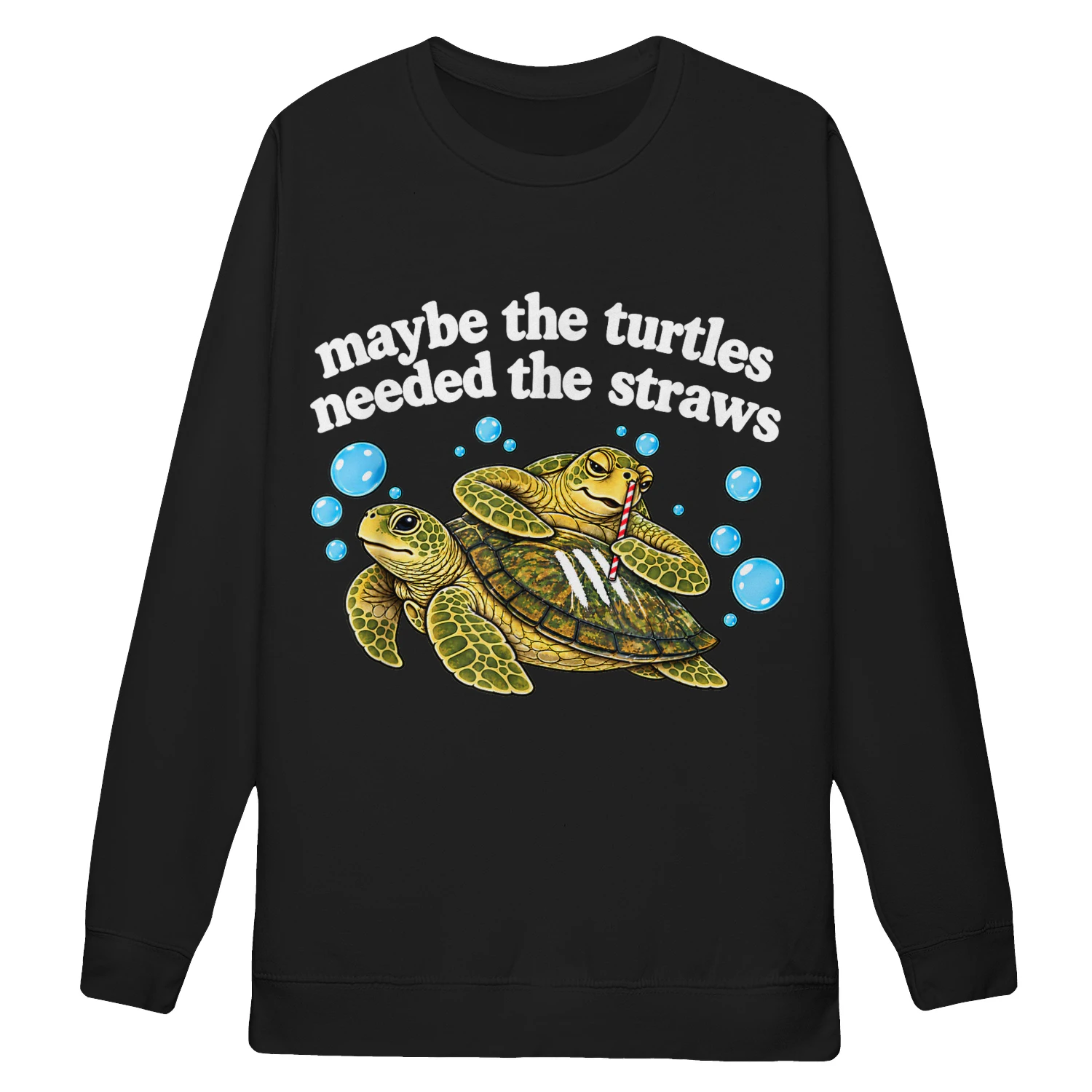Maybe The Turtles Needed The Straws Funny Turtle