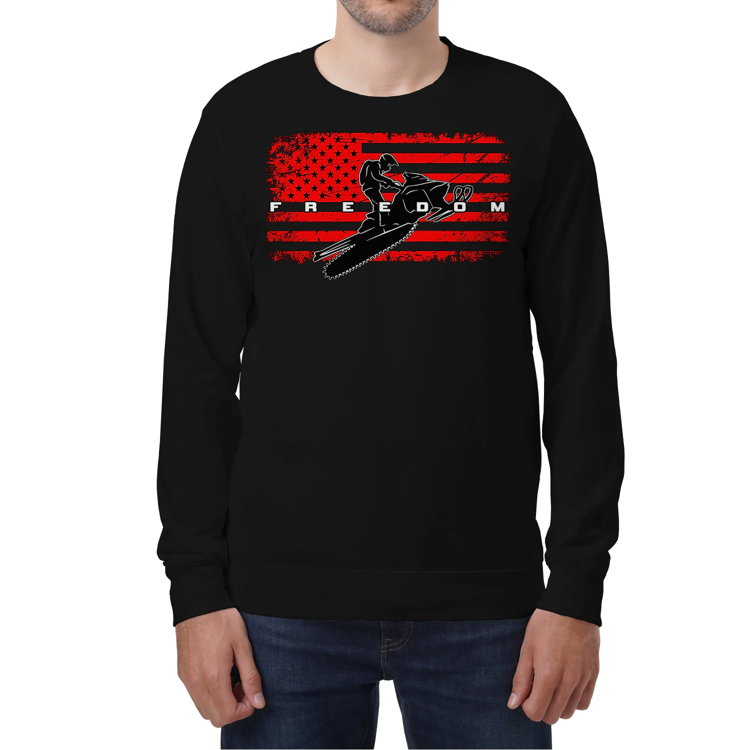 Grunge Freedom Snowmobile Flag