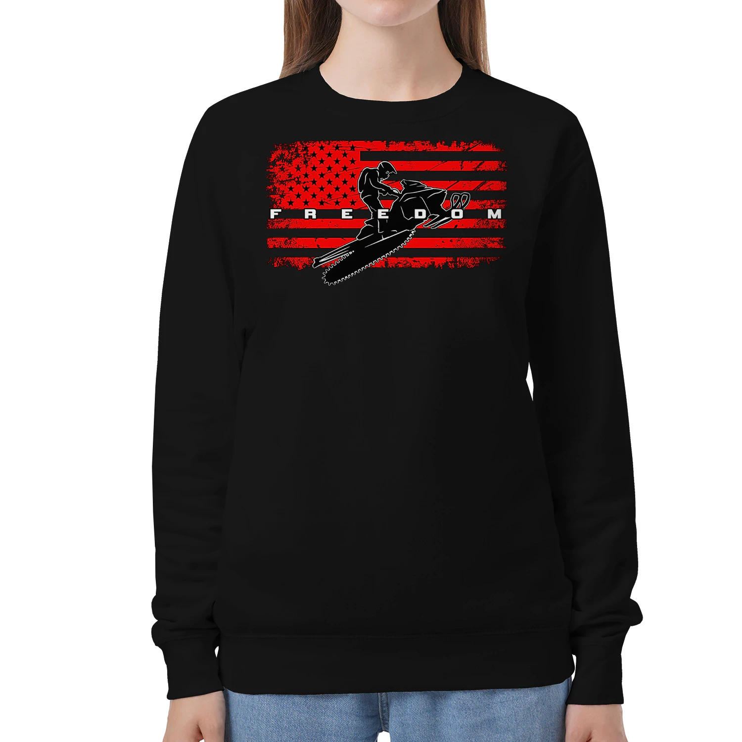 Grunge Freedom Snowmobile Flag