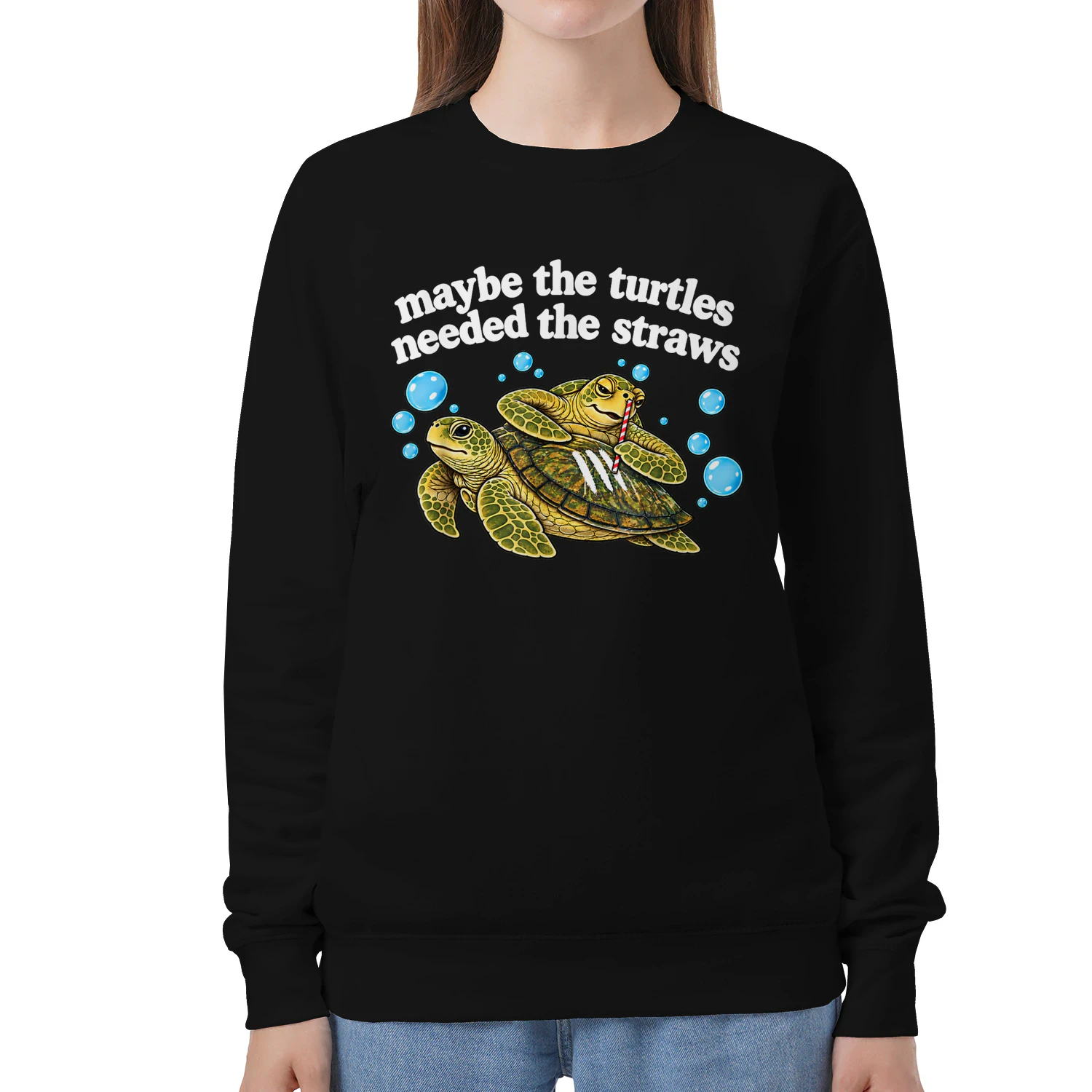 Maybe The Turtles Needed The Straws Funny Turtle