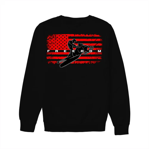 Grunge Freedom Snowmobile Flag