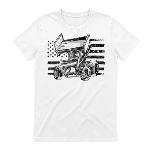 Sprint Car Racing USA Flag