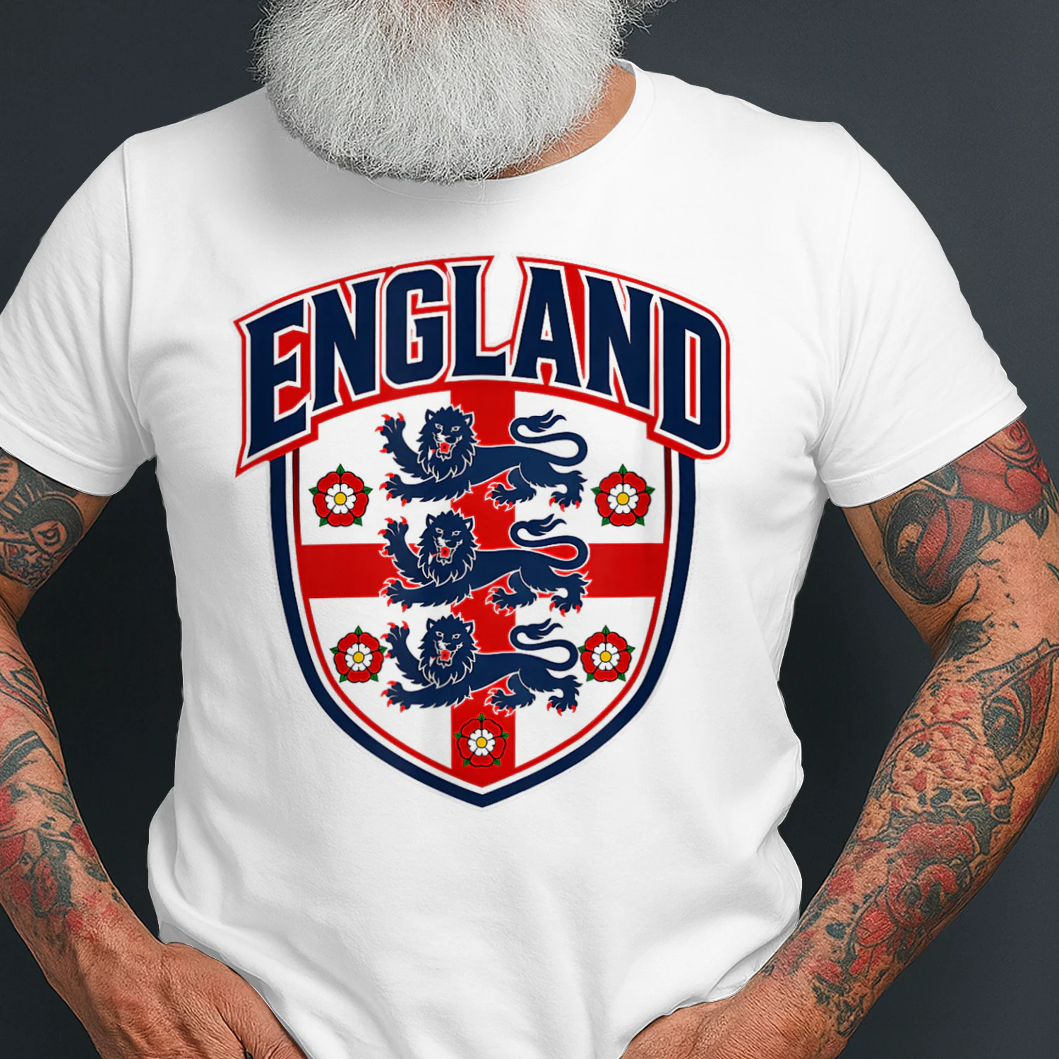 England Flag Vintage T-Shirts for Men Women Kids