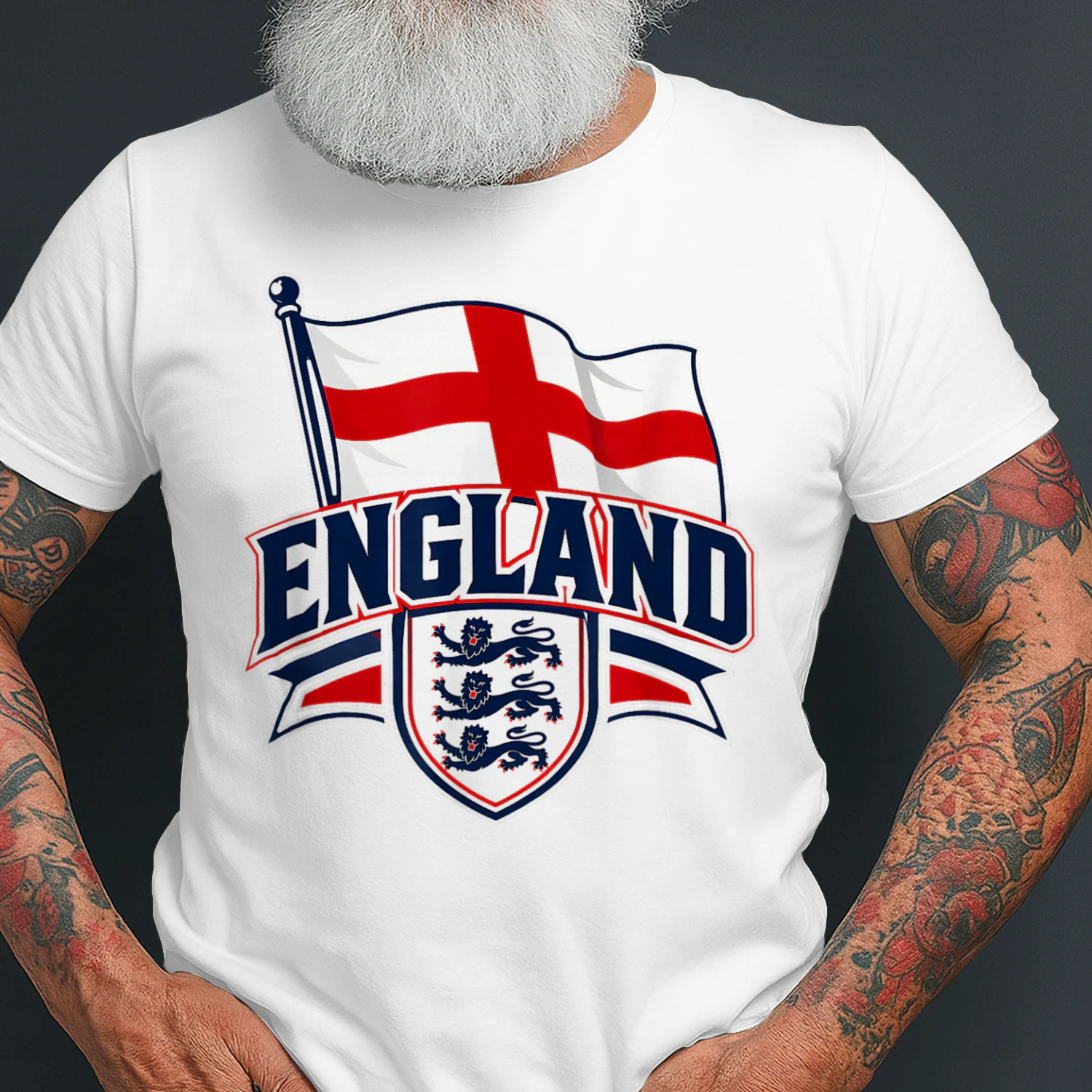 England Flag Vintage T-Shirts for Men Women Kids