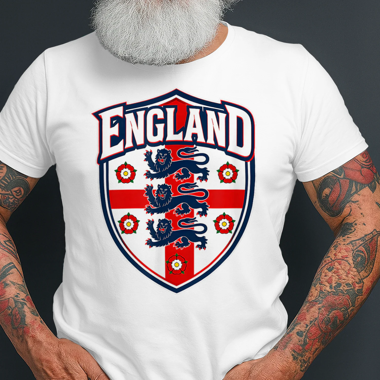 England Flag Vintage T-Shirts for Men Women Kids
