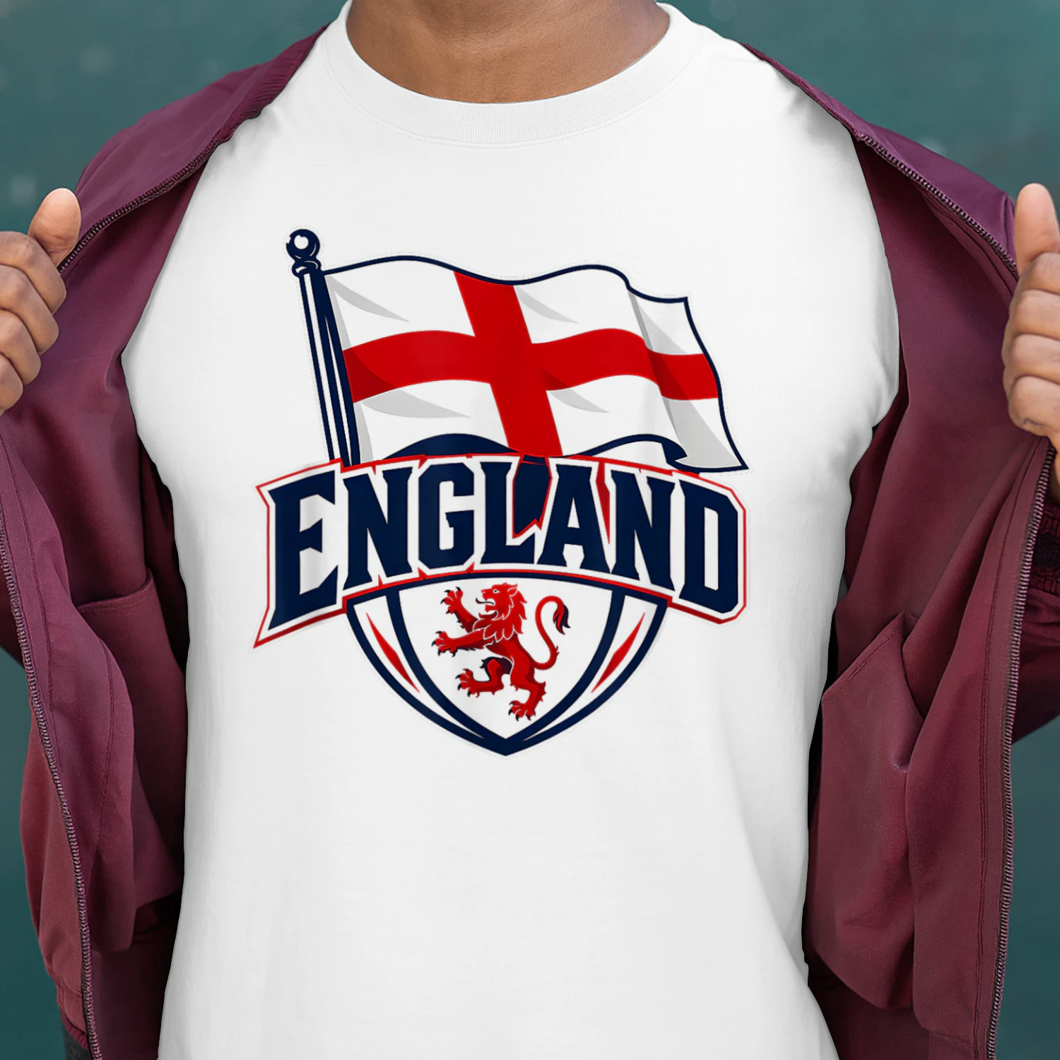 England Shirt with English Flag Outfit for Men