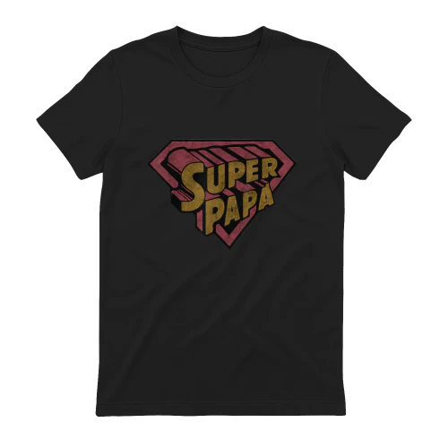 Super Papa Hero Shield Emblem Design