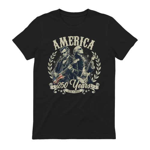 USA George Washington Abe Lincoln Playing Guitar 250th