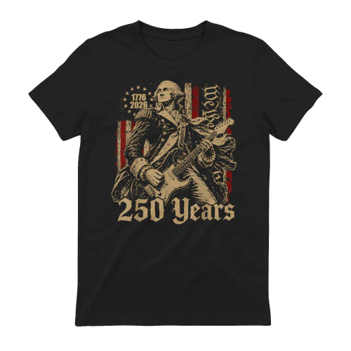 Vintage George Washington Playing Guitar 250 Years America