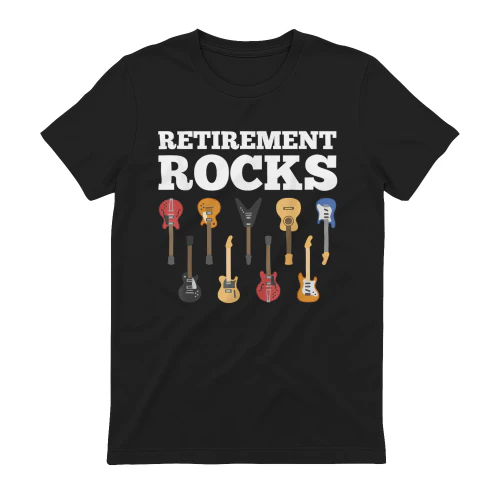 Retirement Rocks Guitar Player Funny Guitarist Humor Outfit