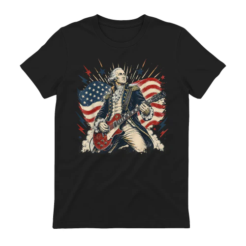 George Washington Playing Guitar 4th July 250th Anniversary
