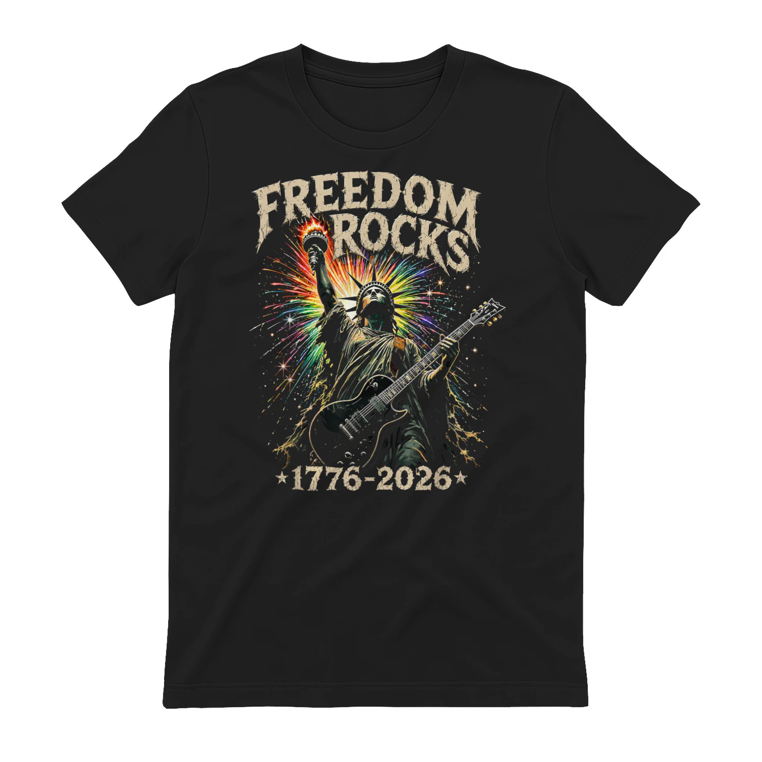 Freedom Rocks Statue of Liberty Guitar 1776-2026 250 Years